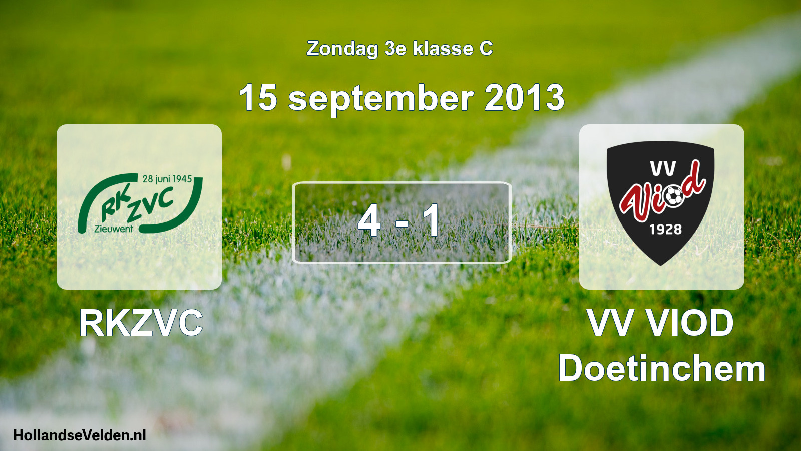 Total number of matches played: RKZVC - VV VIOD Doetinchem 4 - 1 (15 September 2013)