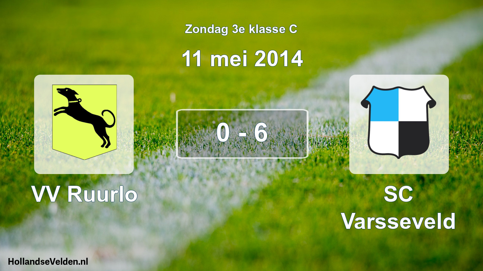 Total number of matches played: VV Ruurlo - SC Varsseveld 0 - 6 (11 May 2014)