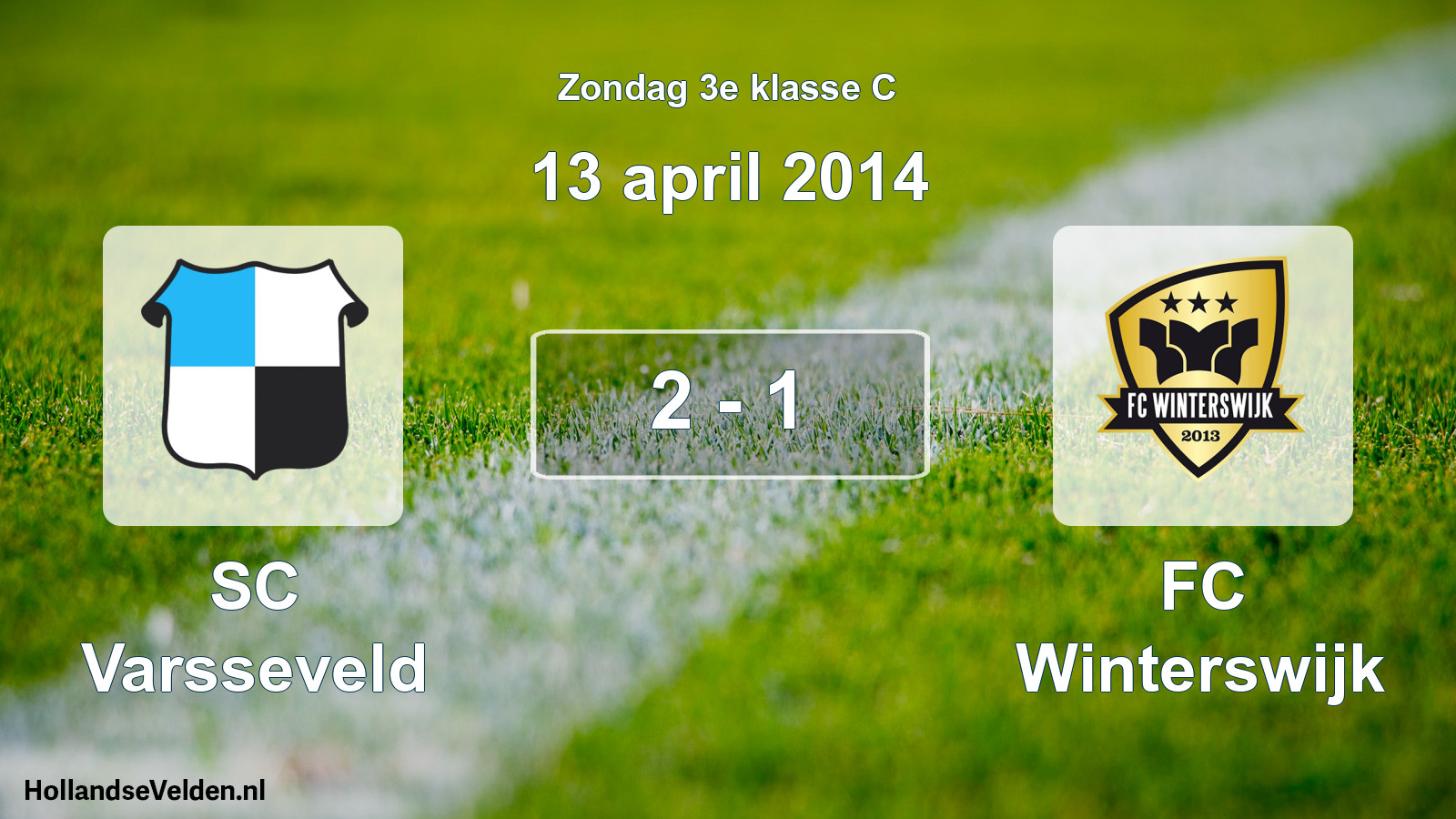 Total number of matches played: SC Varsseveld - FC Winterswijk 2 - 1 (13 April 2014)