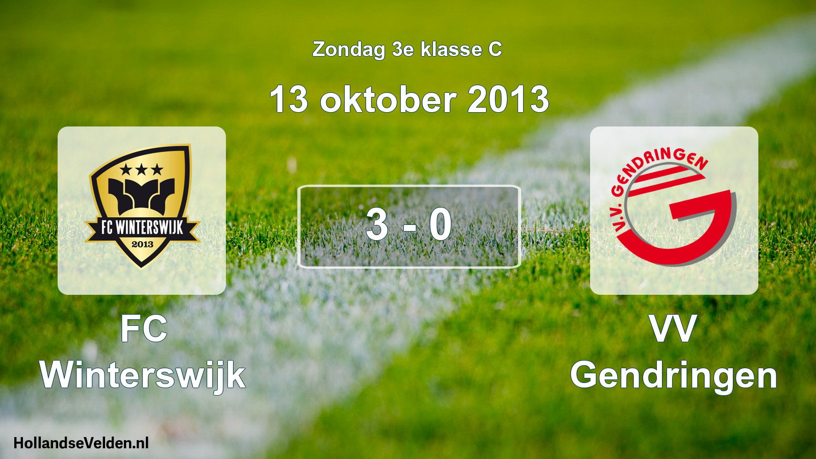 Total number of matches played: FC Winterswijk - VV Gendringen 3 - 0 (13 October 2013)