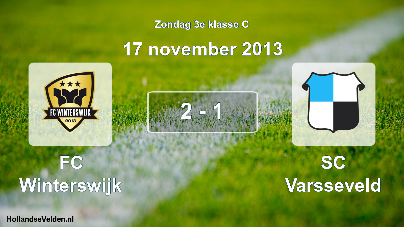 Total number of matches played: FC Winterswijk - SC Varsseveld 2 - 1 (17 November 2013)