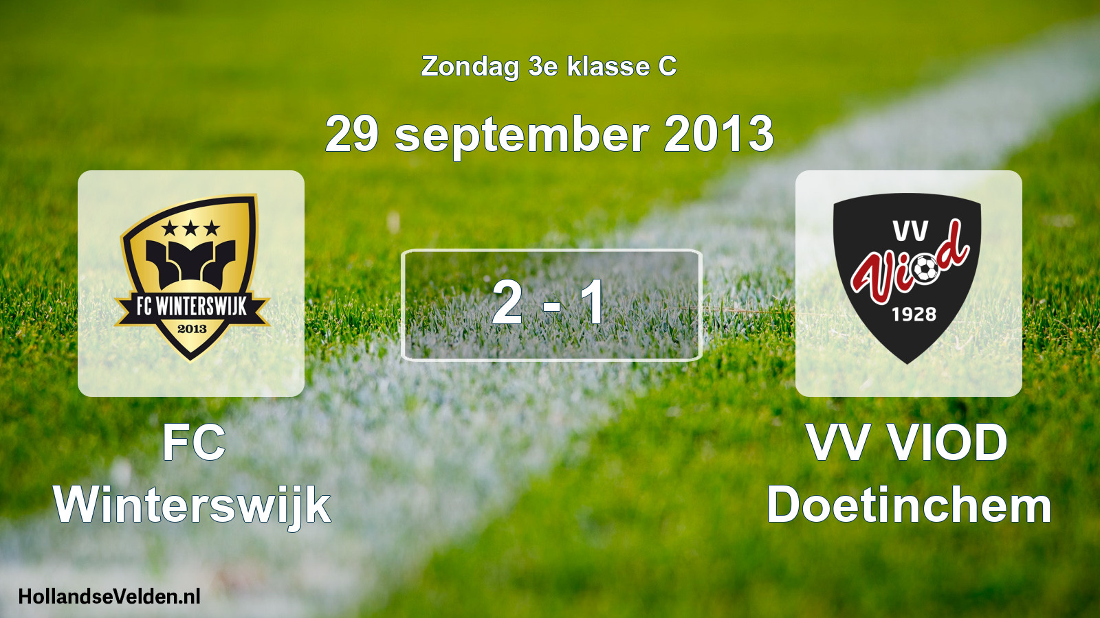 Total number of matches played: FC Winterswijk - VV VIOD Doetinchem 2 - 1 (29 September 2013)