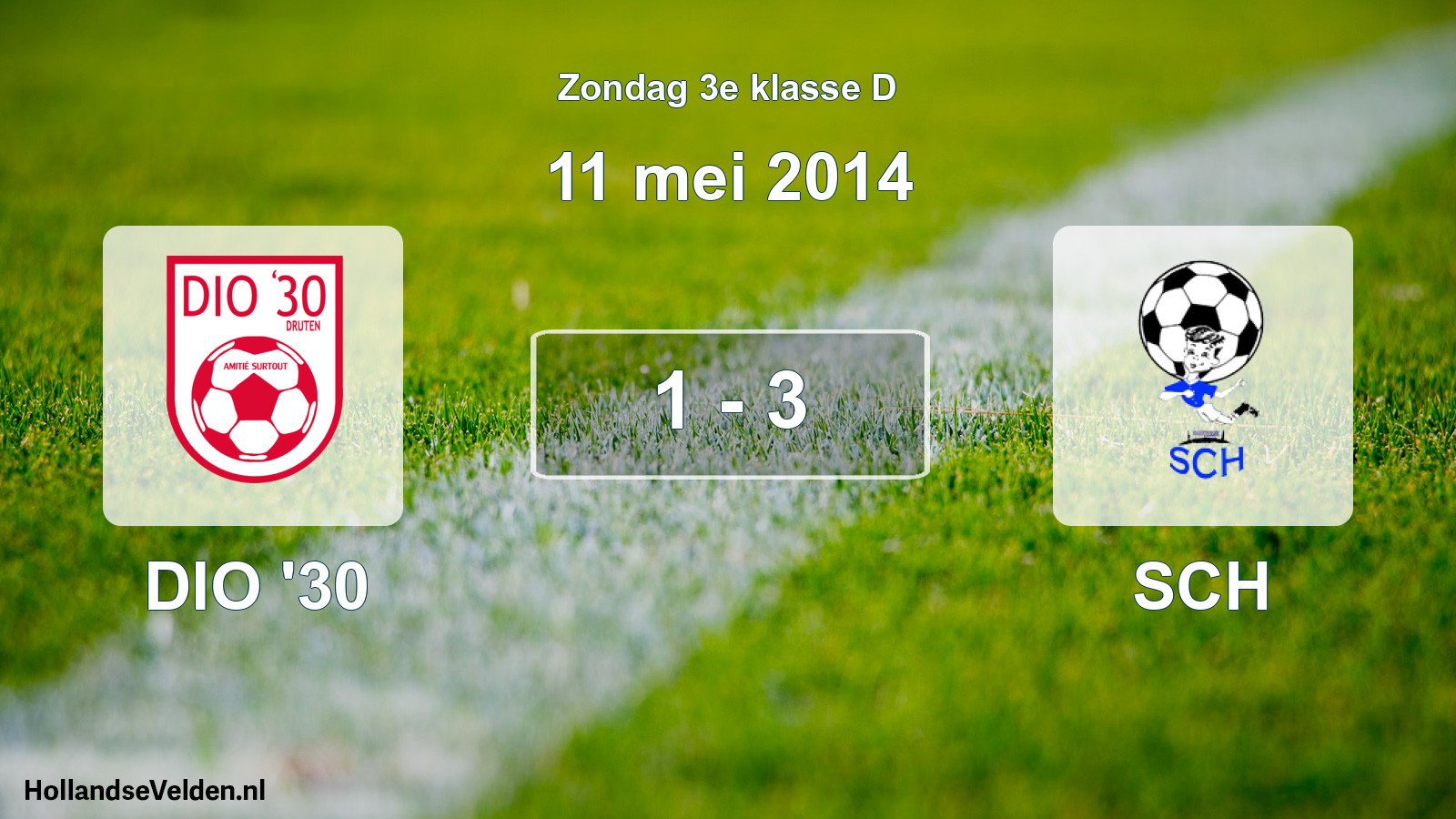 Total number of matches played: DIO '30 - SCH 1 - 3 (11 May 2014)