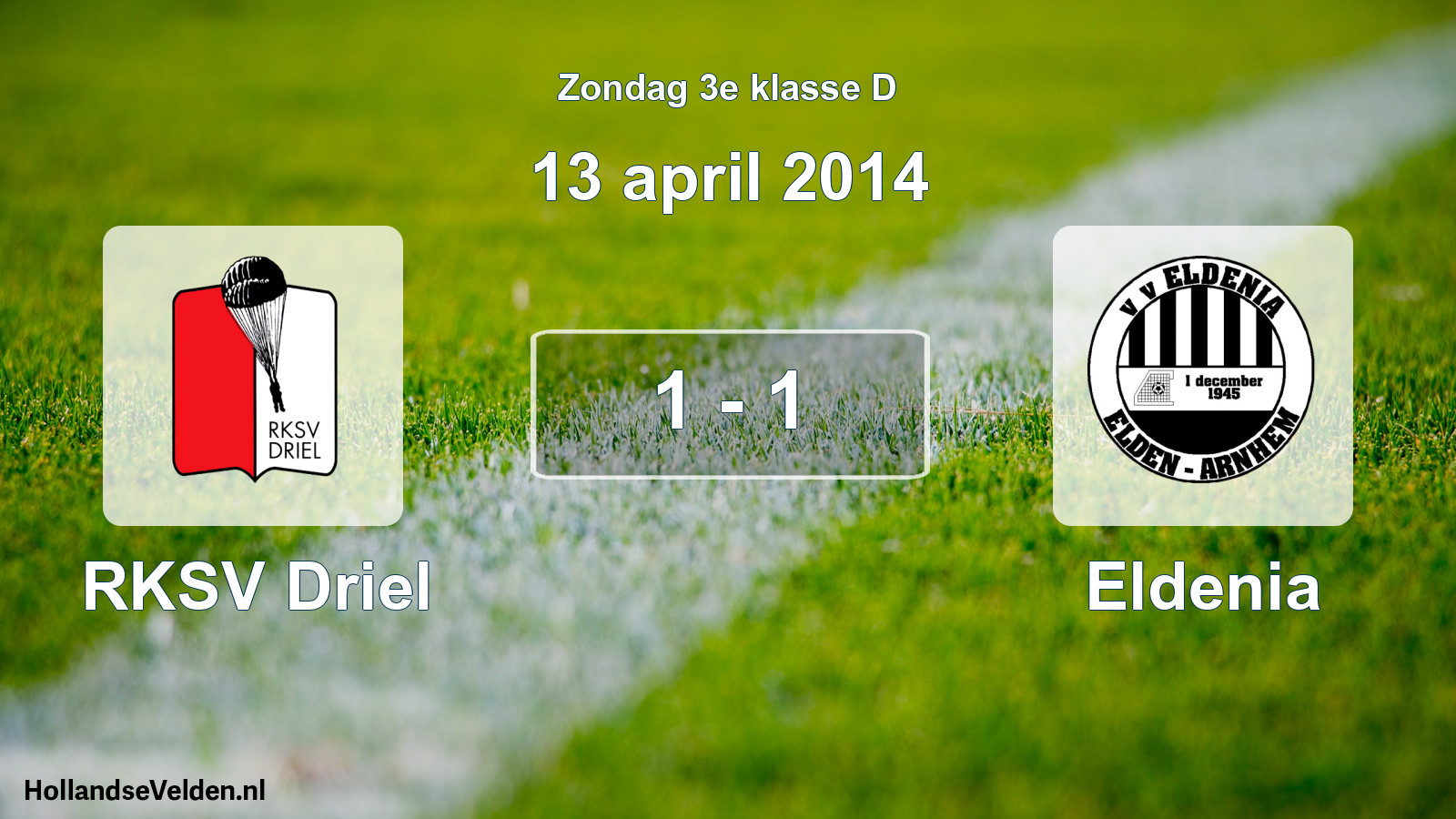 Total number of matches played: RKSV Driel - Eldenia 1 - 1 (13 April 2014)
