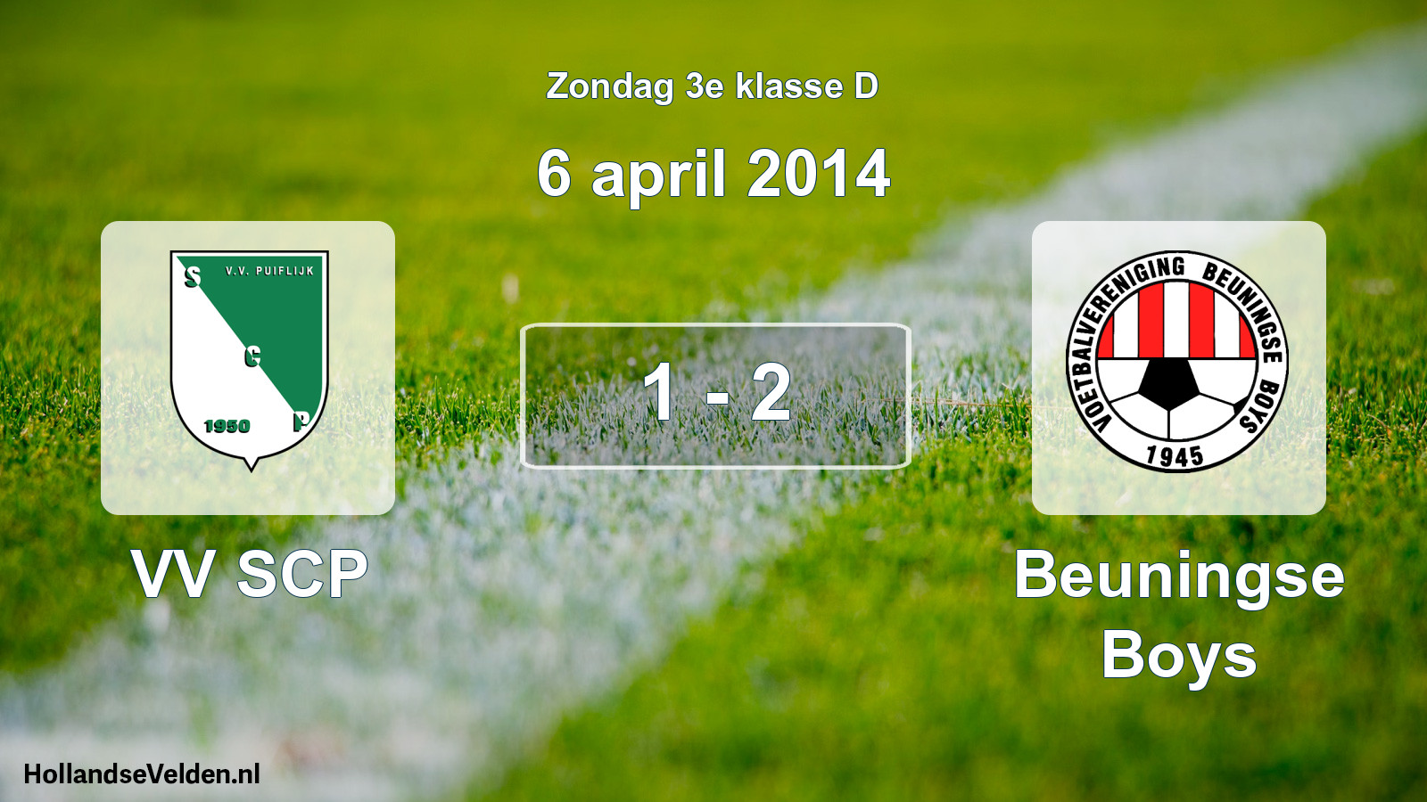 Total number of matches played: VV SCP - Beuningse Boys 1 - 2 (6 April 2014)