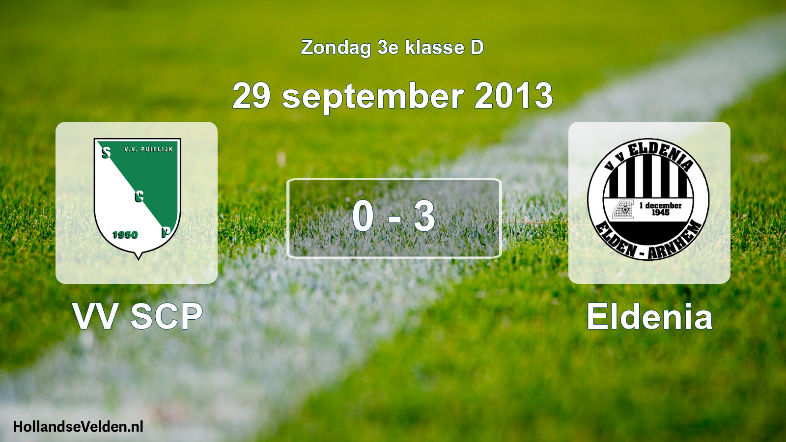 Total number of matches played: VV SCP - Eldenia 0 - 3 (29 September 2013)