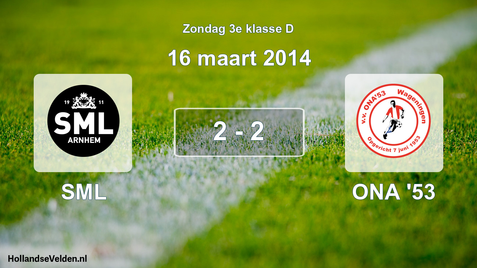 Total number of matches played: SML - ONA '53 2 - 2 (16 March 2014)