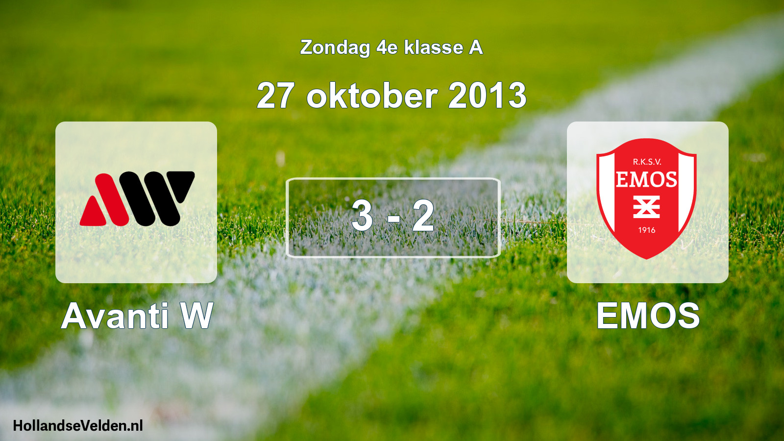 Total number of matches played: Avanti W - EMOS 3 - 2 (27 October 2013)