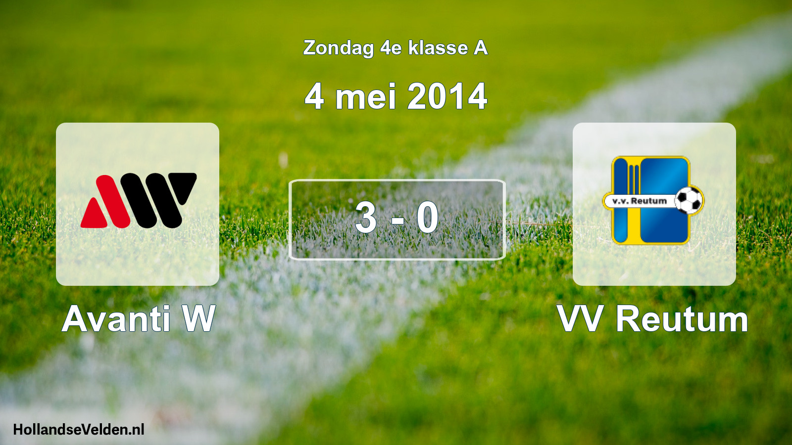 Total number of matches played: Avanti W - VV Reutum 3 - 0 (4 May 2014)