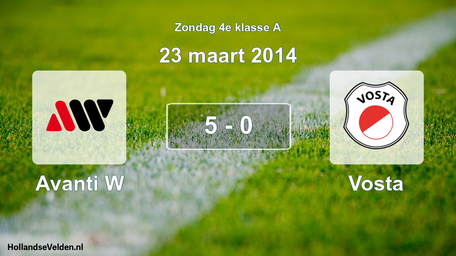 Total number of matches played: Avanti W - Vosta 5 - 0 (23 March 2014)