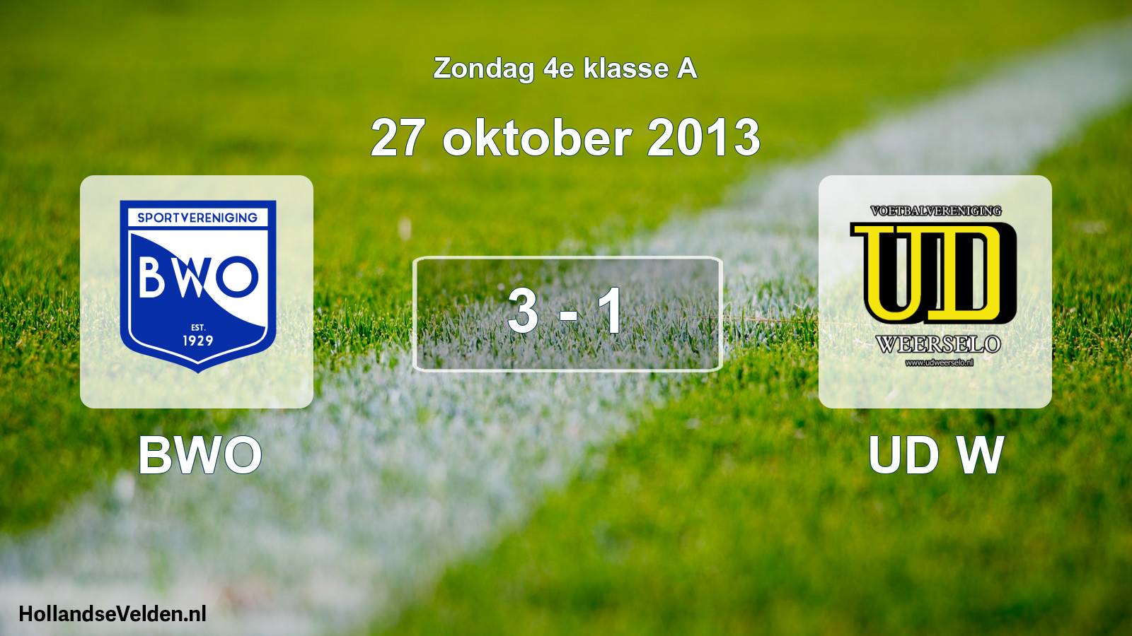 Total number of matches played: BWO - UD W 3 - 1 (27 October 2013)