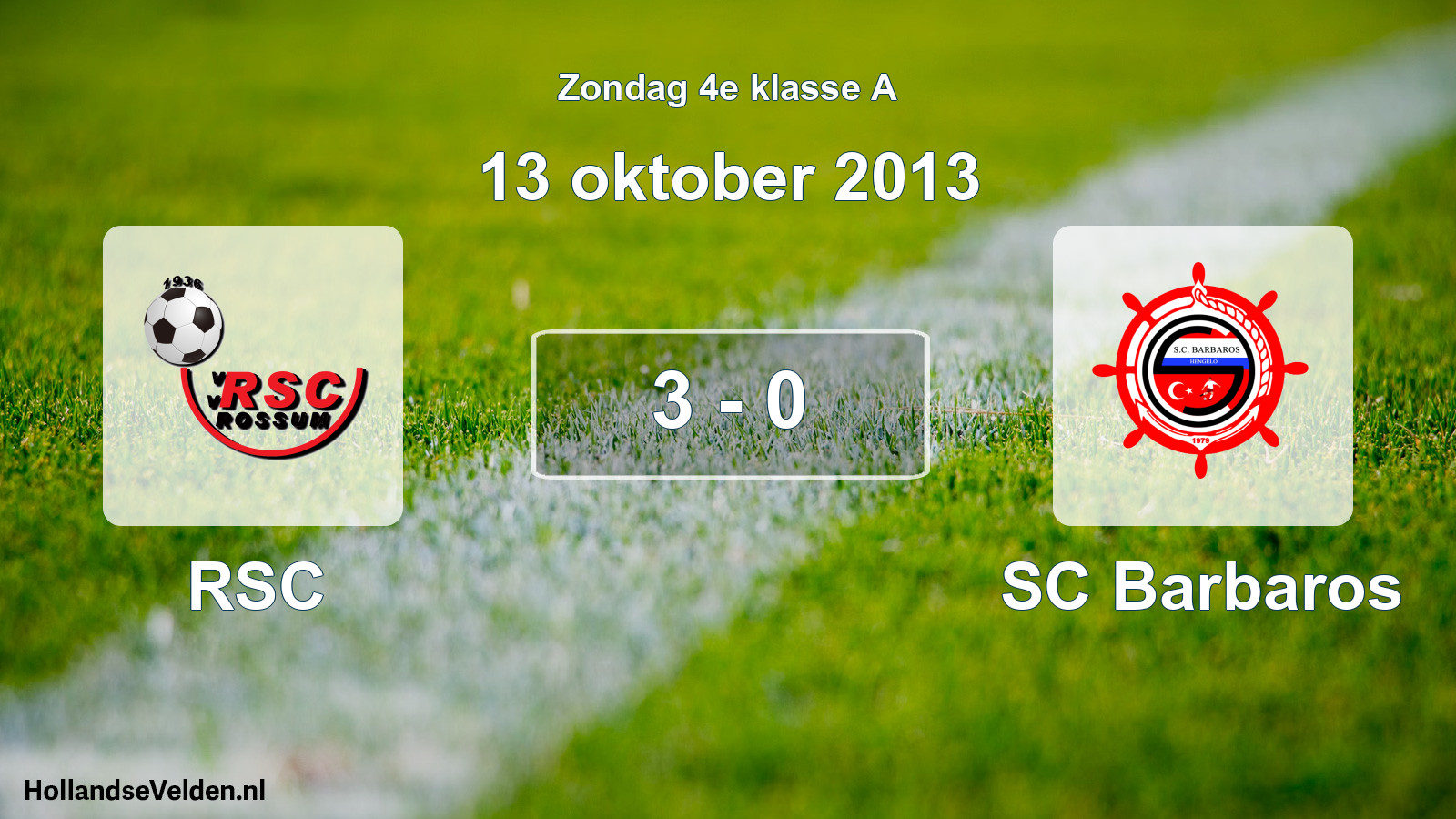 Total number of matches played: RSC - SC Barbaros 3 - 0 (13 October 2013)
