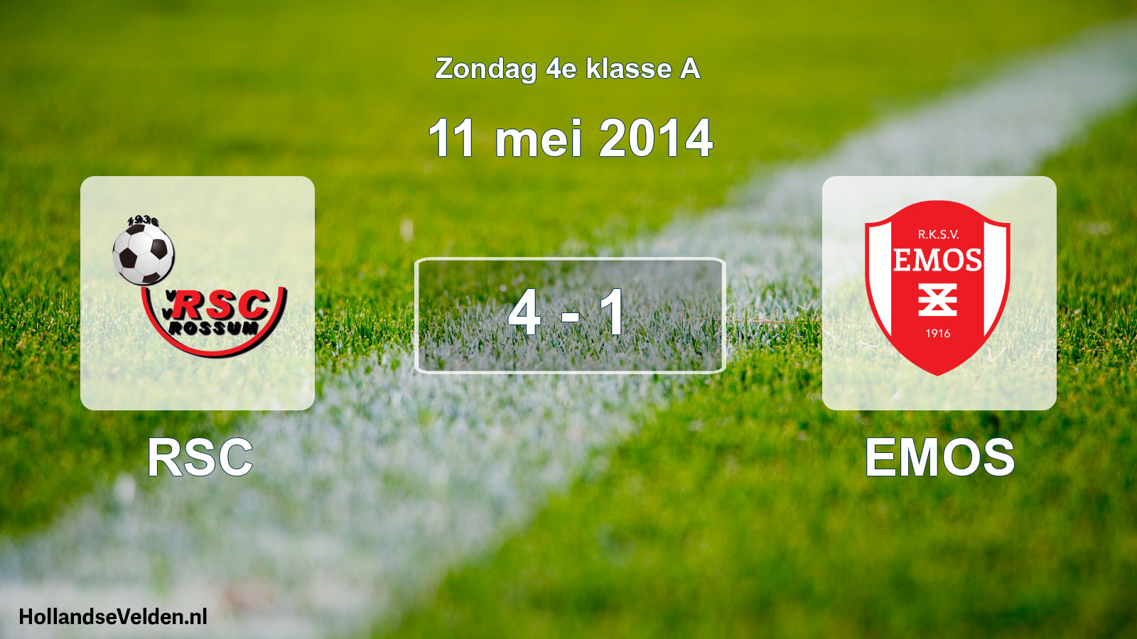 Total number of matches played: RSC - EMOS 4 - 1 (11 May 2014)