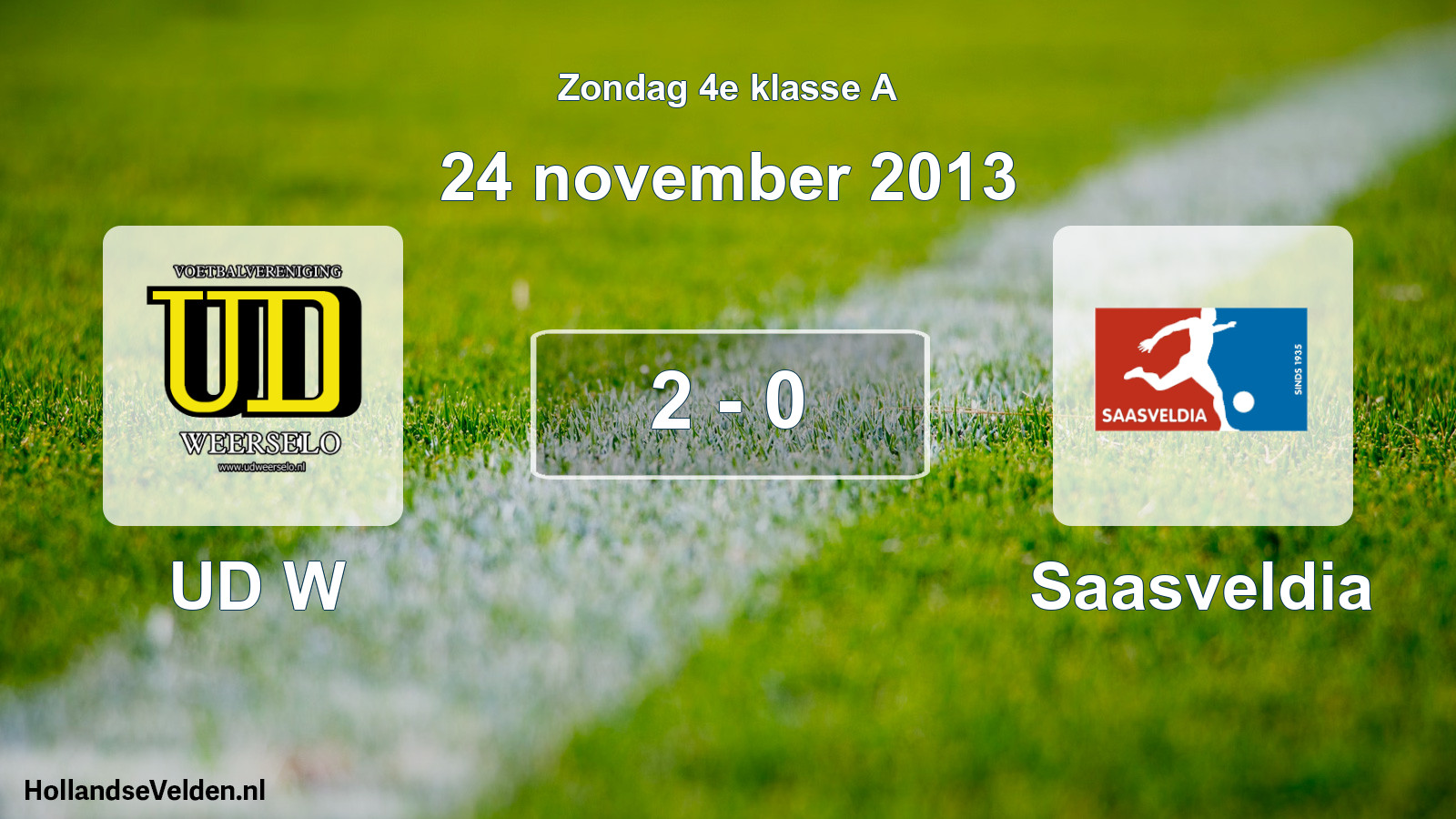 Total number of matches played: UD W - Saasveldia 2 - 0 (24 November 2013)