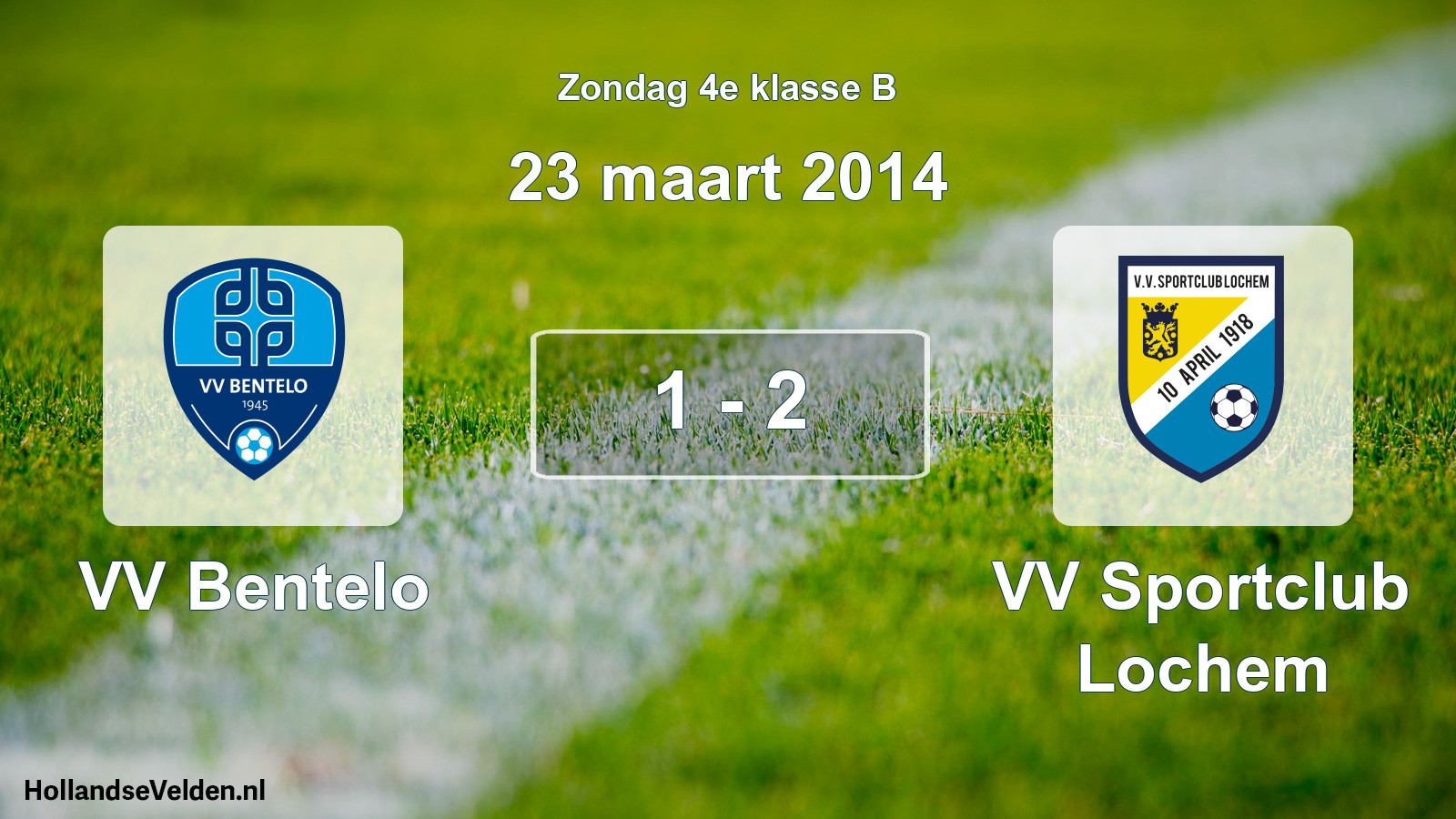 Total number of matches played: VV Bentelo - VV Sportclub Lochem 1 - 2 (23 March 2014)