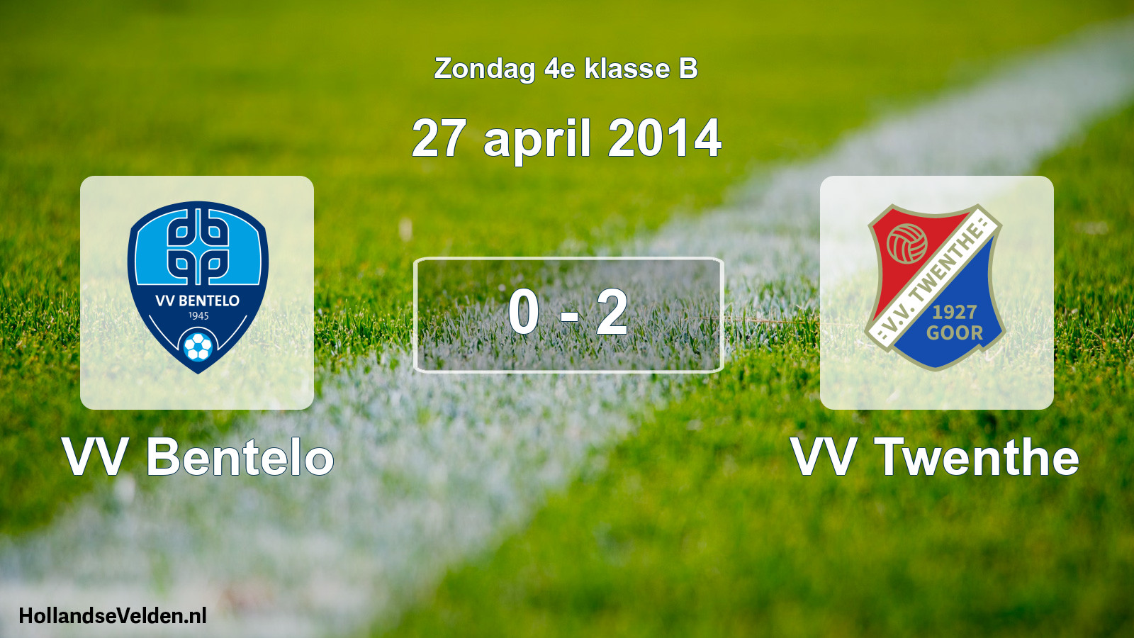 Total number of matches played: VV Bentelo - VV Twenthe 0 - 2 (27 April 2014)