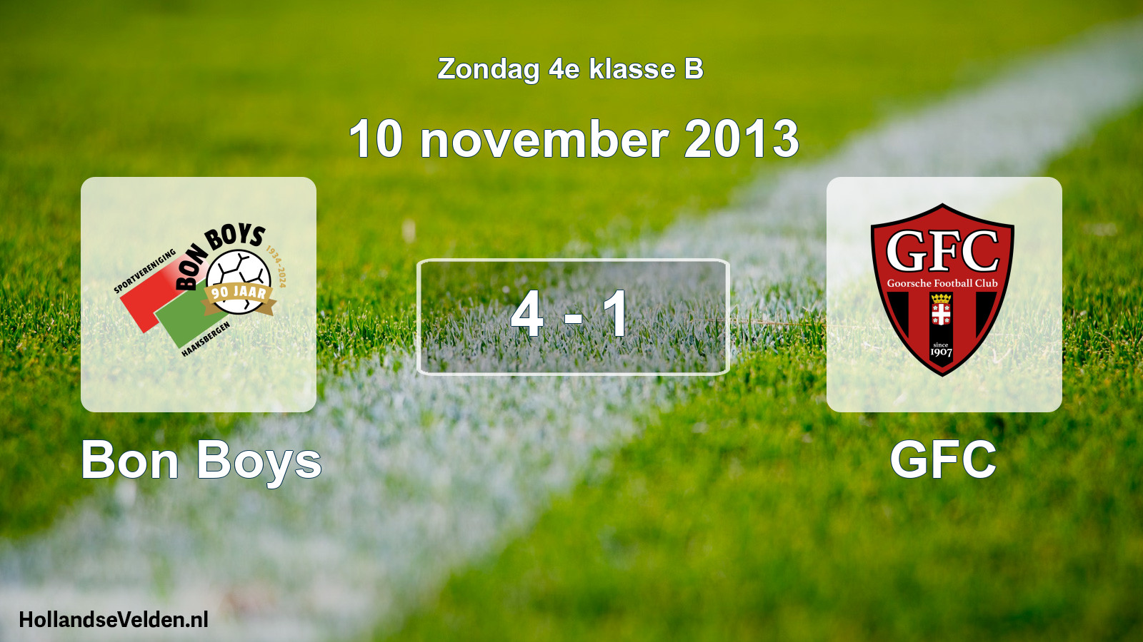 Total number of matches played: Bon Boys - GFC 4 - 1 (10 November 2013)