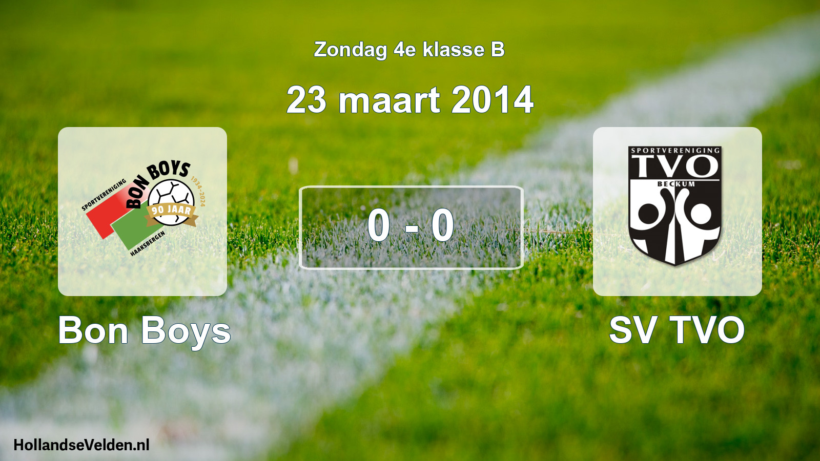 Total number of matches played: Bon Boys - SV TVO 0 - 0 (23 March 2014)