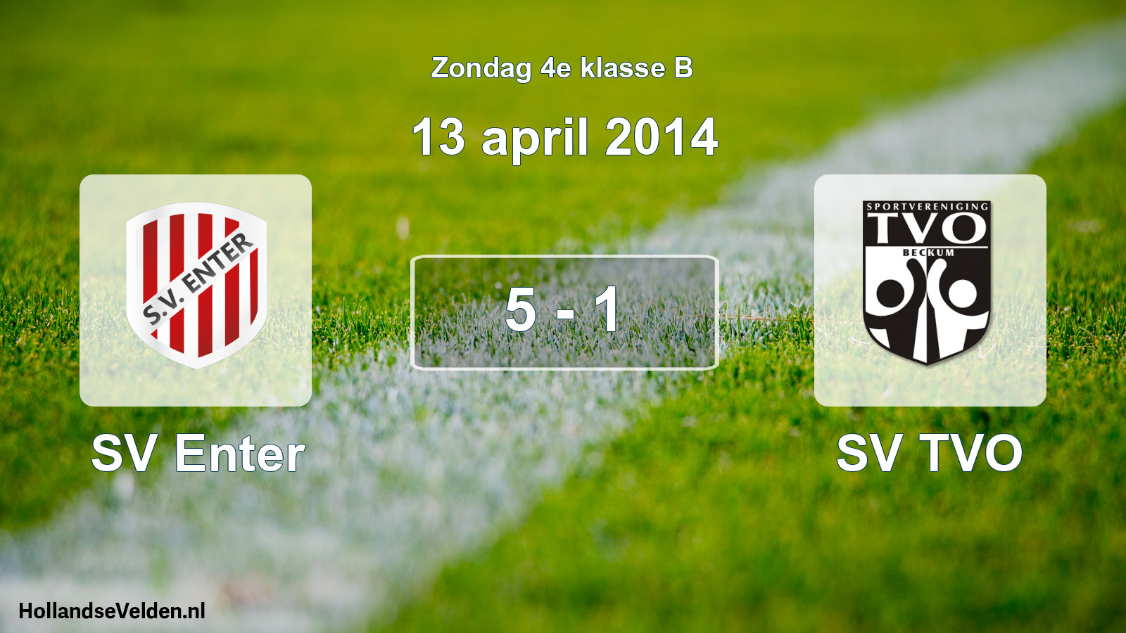 Total number of matches played: SV Enter - SV TVO 5 - 1 (13 April 2014)
