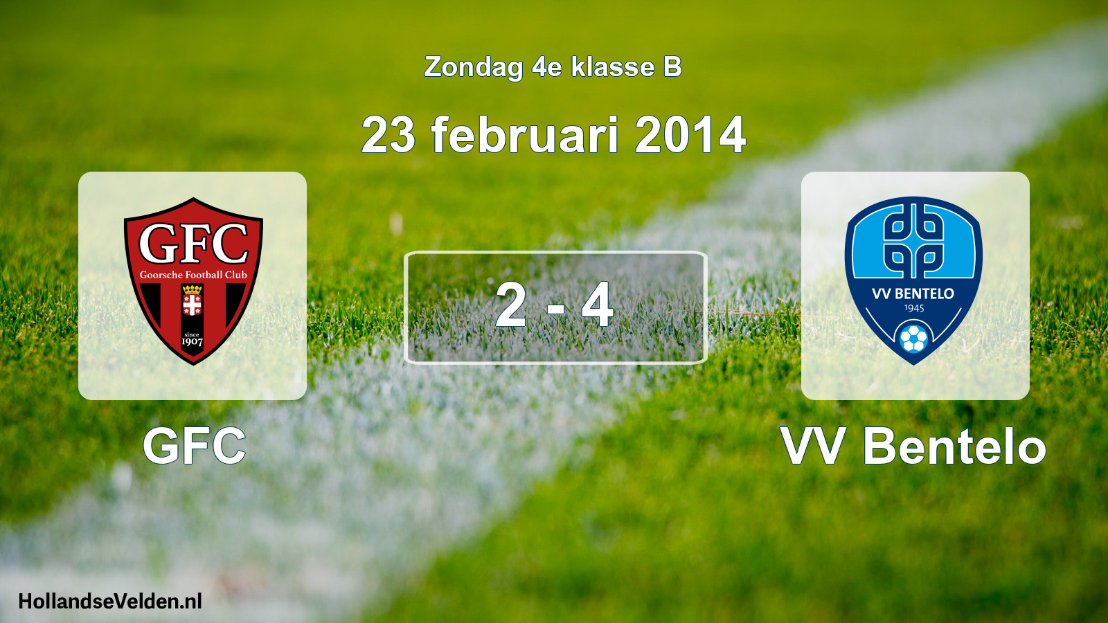 Total number of matches played: GFC - VV Bentelo 2 - 4 (23 February 2014)