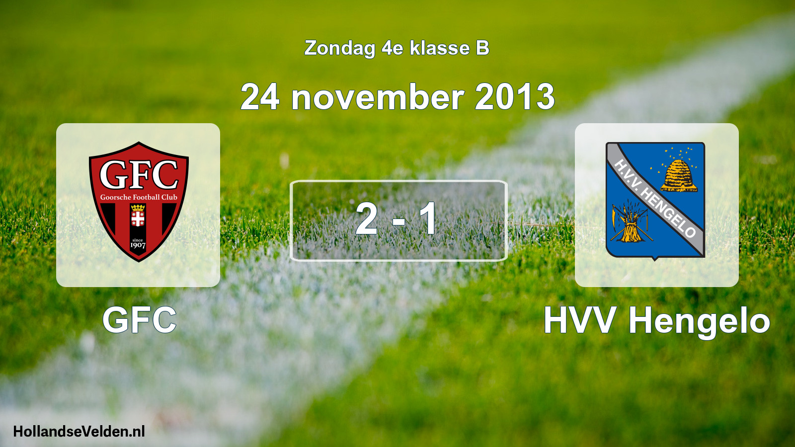 Total number of matches played: GFC - HVV Hengelo 2 - 1 (24 November 2013)