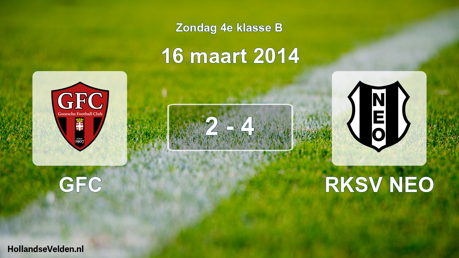 Total number of matches played: GFC - RKSV NEO 2 - 4 (16 March 2014)