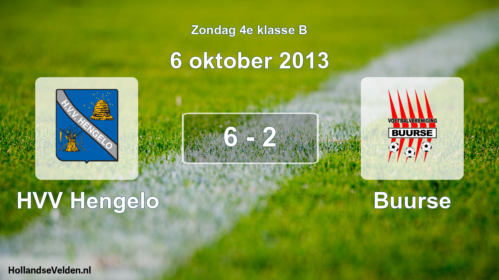 Total number of matches played: HVV Hengelo - Buurse 6 - 2 (6 October 2013)