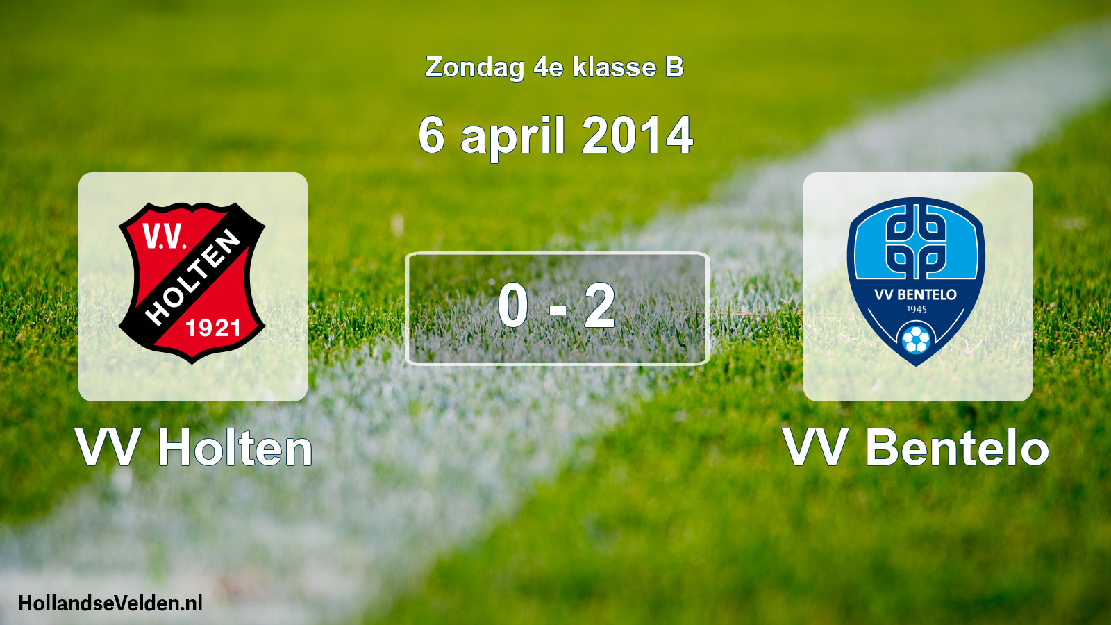 Total number of matches played: VV Holten - VV Bentelo 0 - 2 (6 April 2014)
