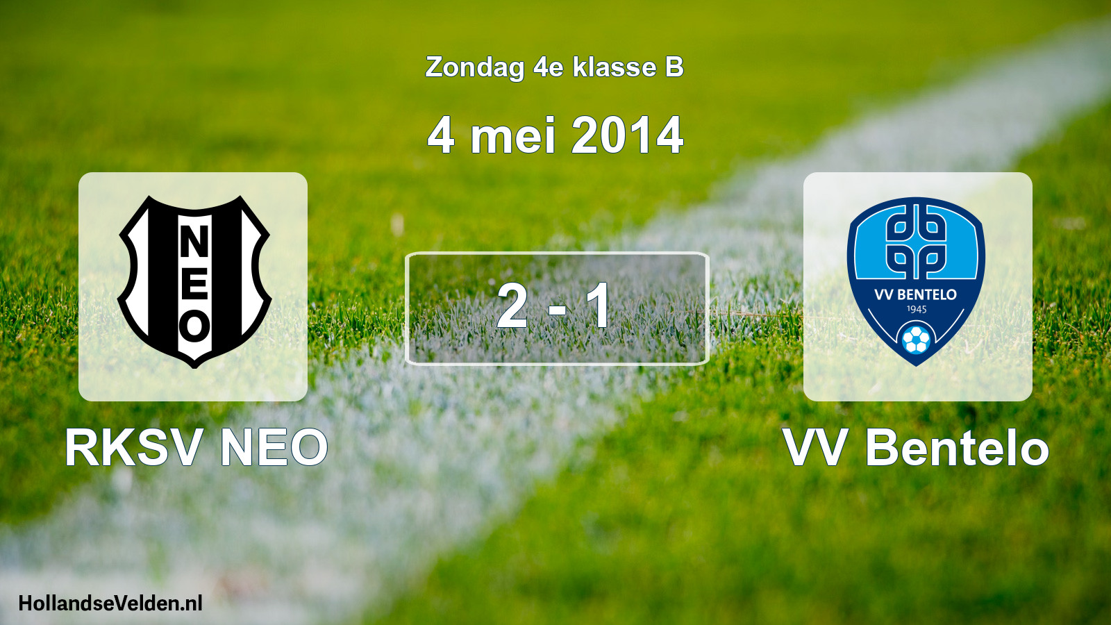 Total number of matches played: RKSV NEO - VV Bentelo 2 - 1 (4 May 2014)