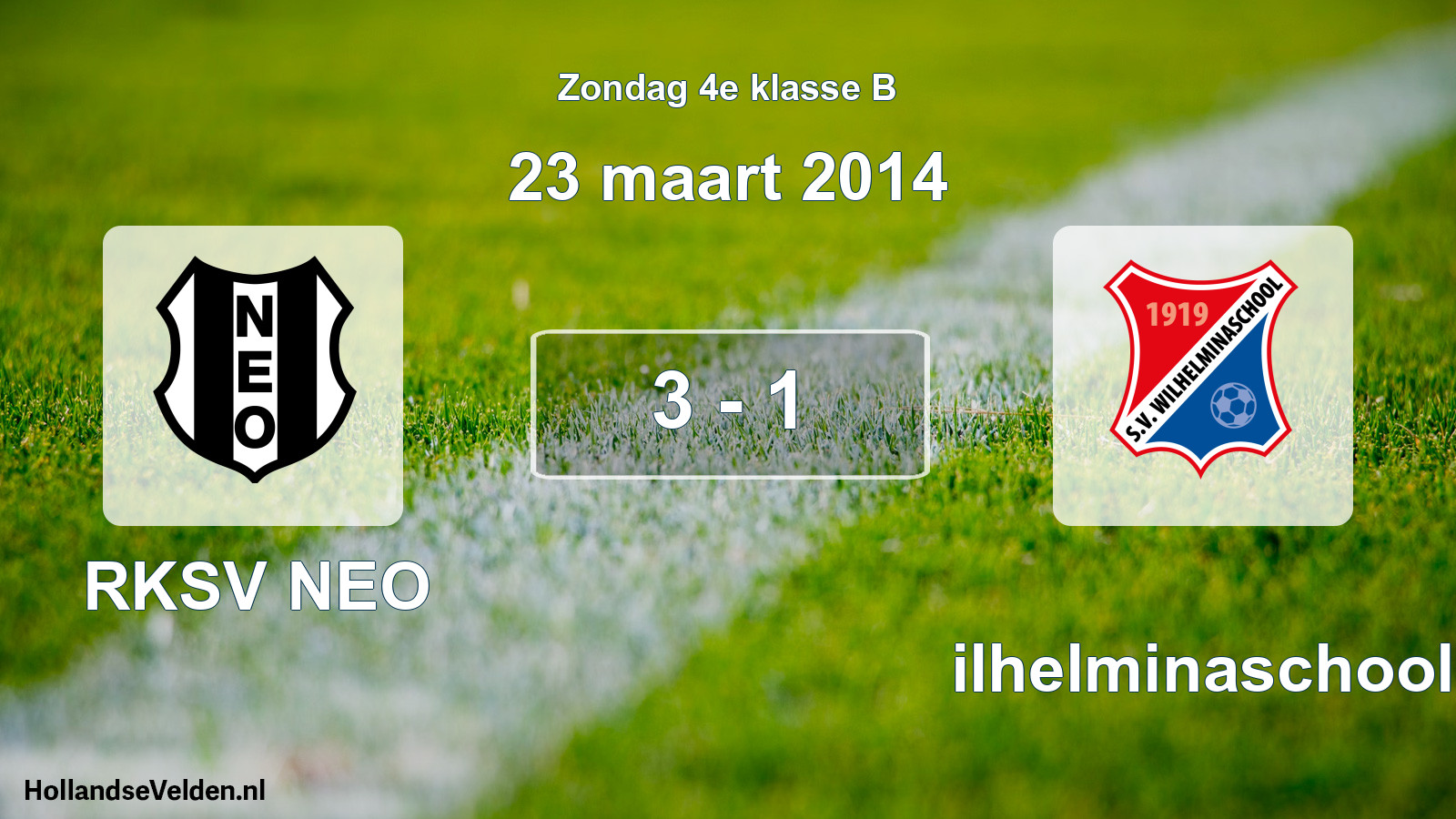 Total number of matches played: RKSV NEO - Wilhelminaschool 3 - 1 (23 March 2014)