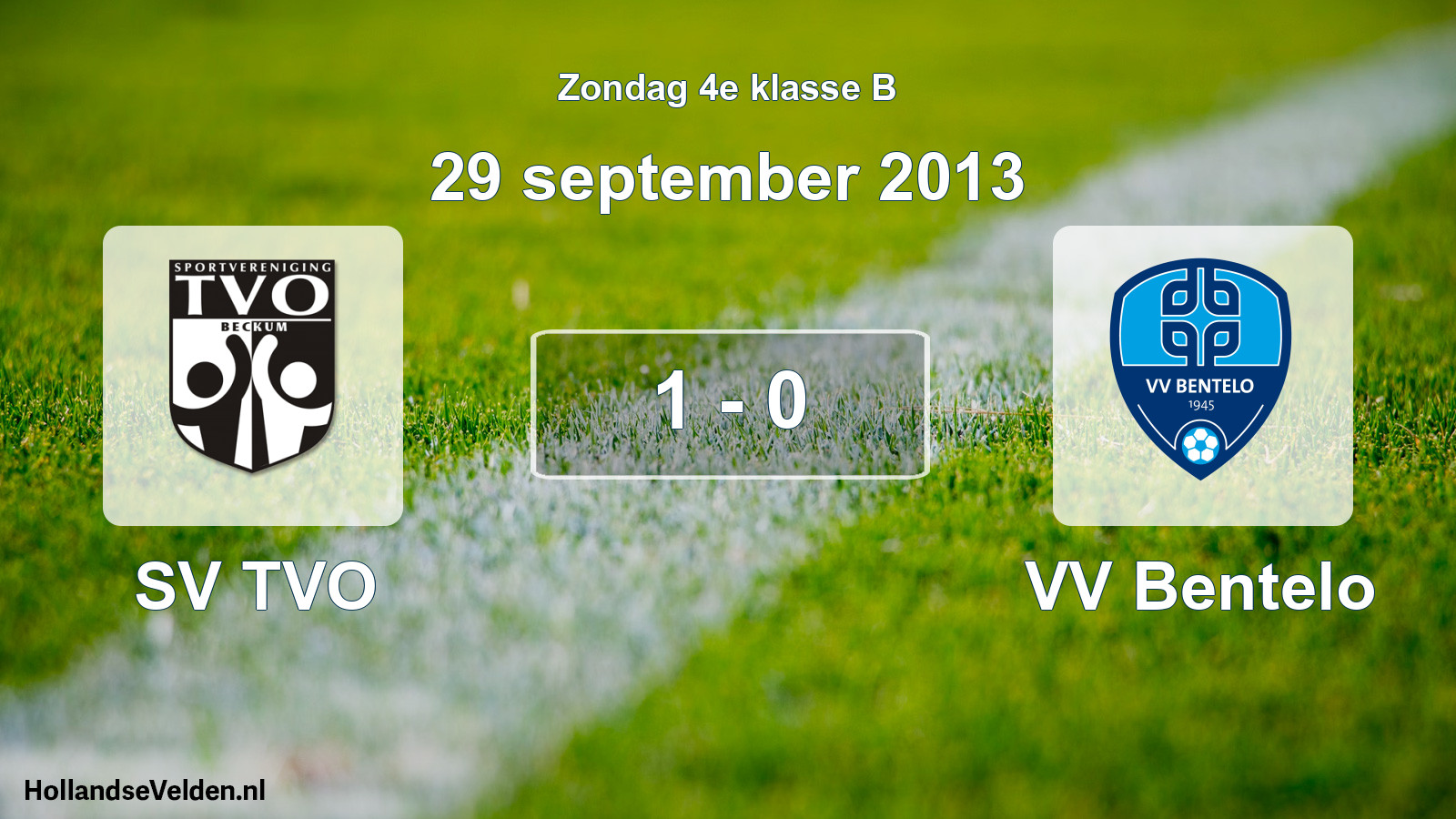 Total number of matches played: SV TVO - VV Bentelo 1 - 0 (29 September 2013)