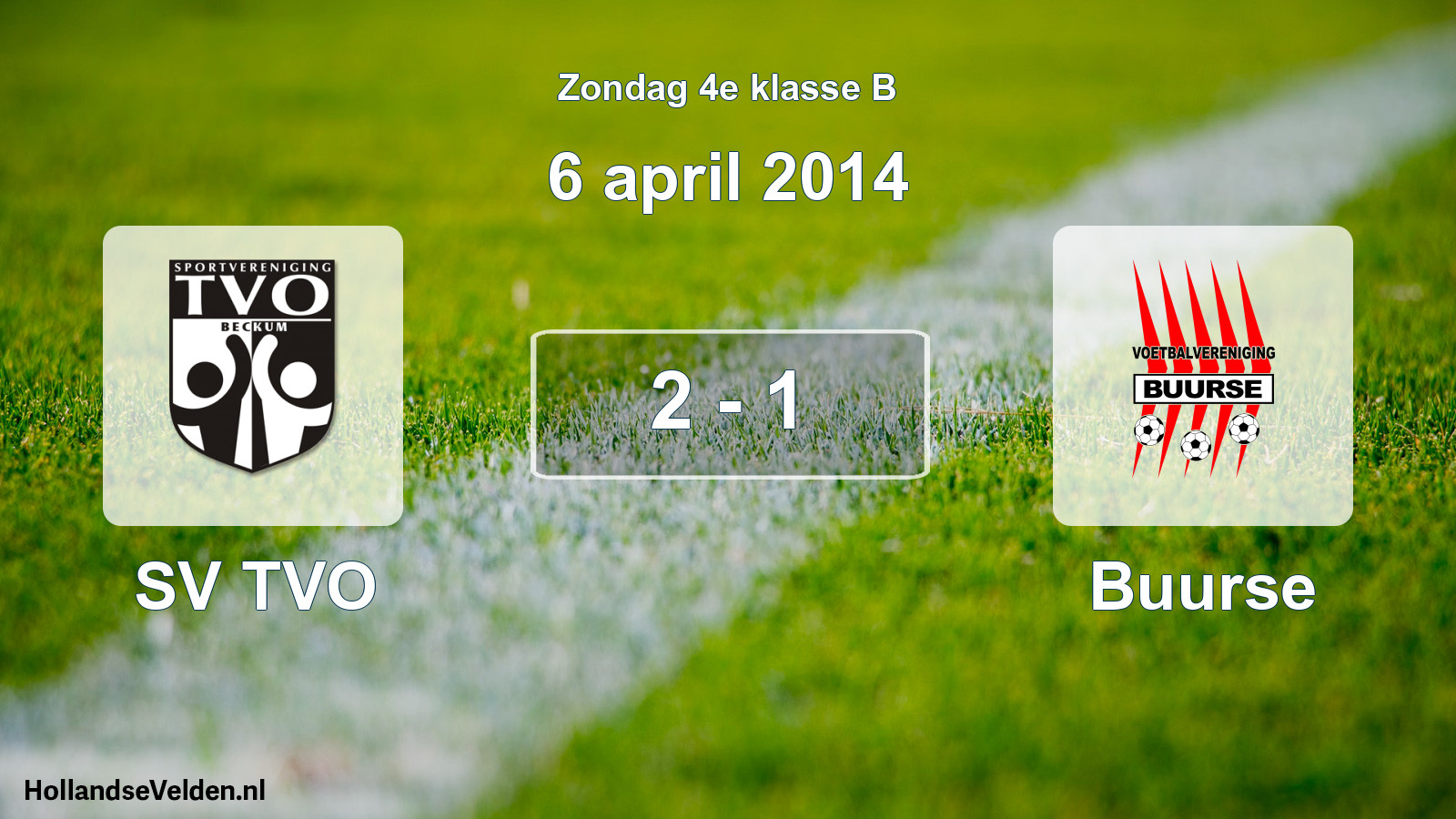 Total number of matches played: SV TVO - Buurse 2 - 1 (6 April 2014)