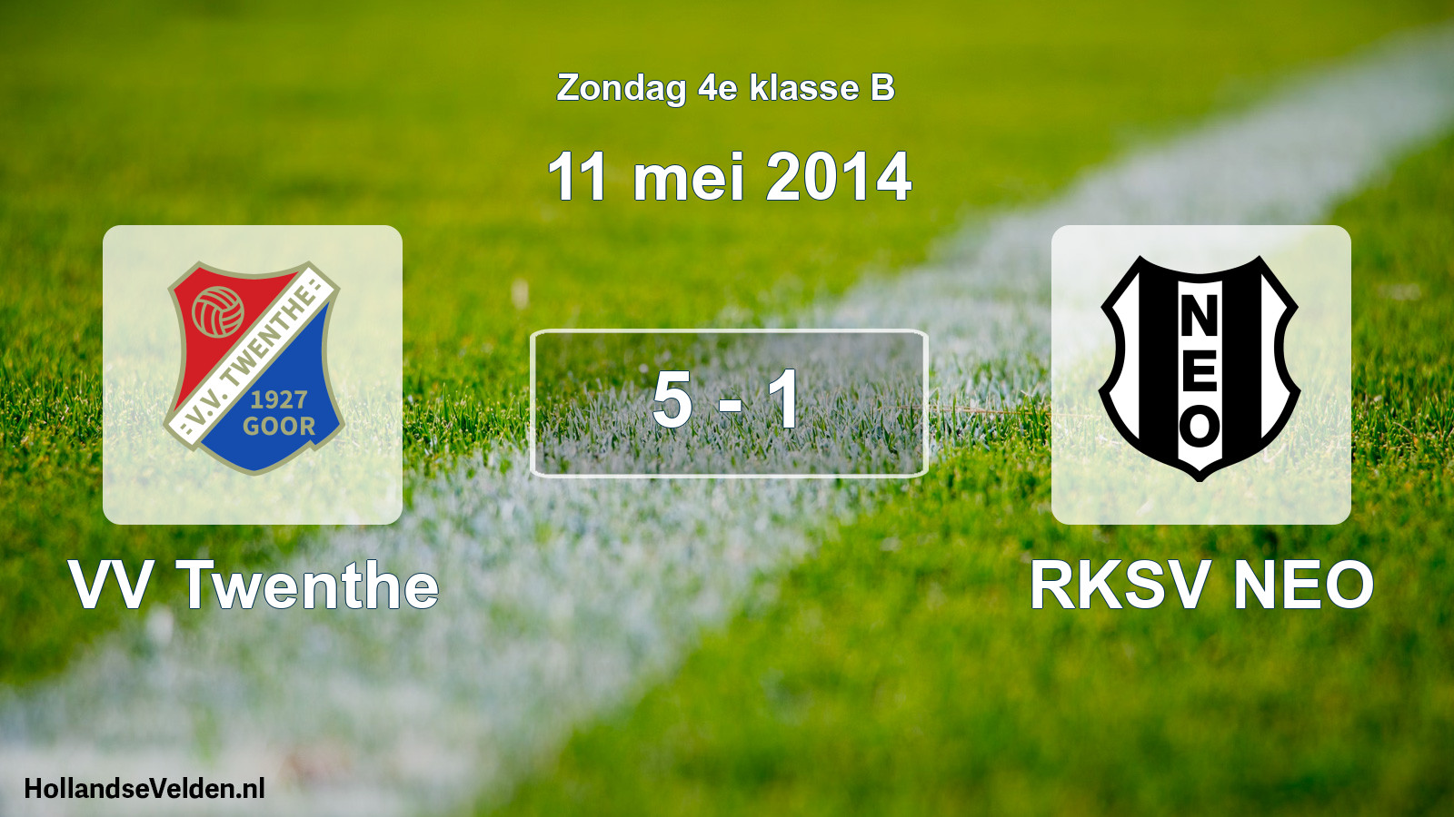 Total number of matches played: VV Twenthe - RKSV NEO 5 - 1 (11 May 2014)