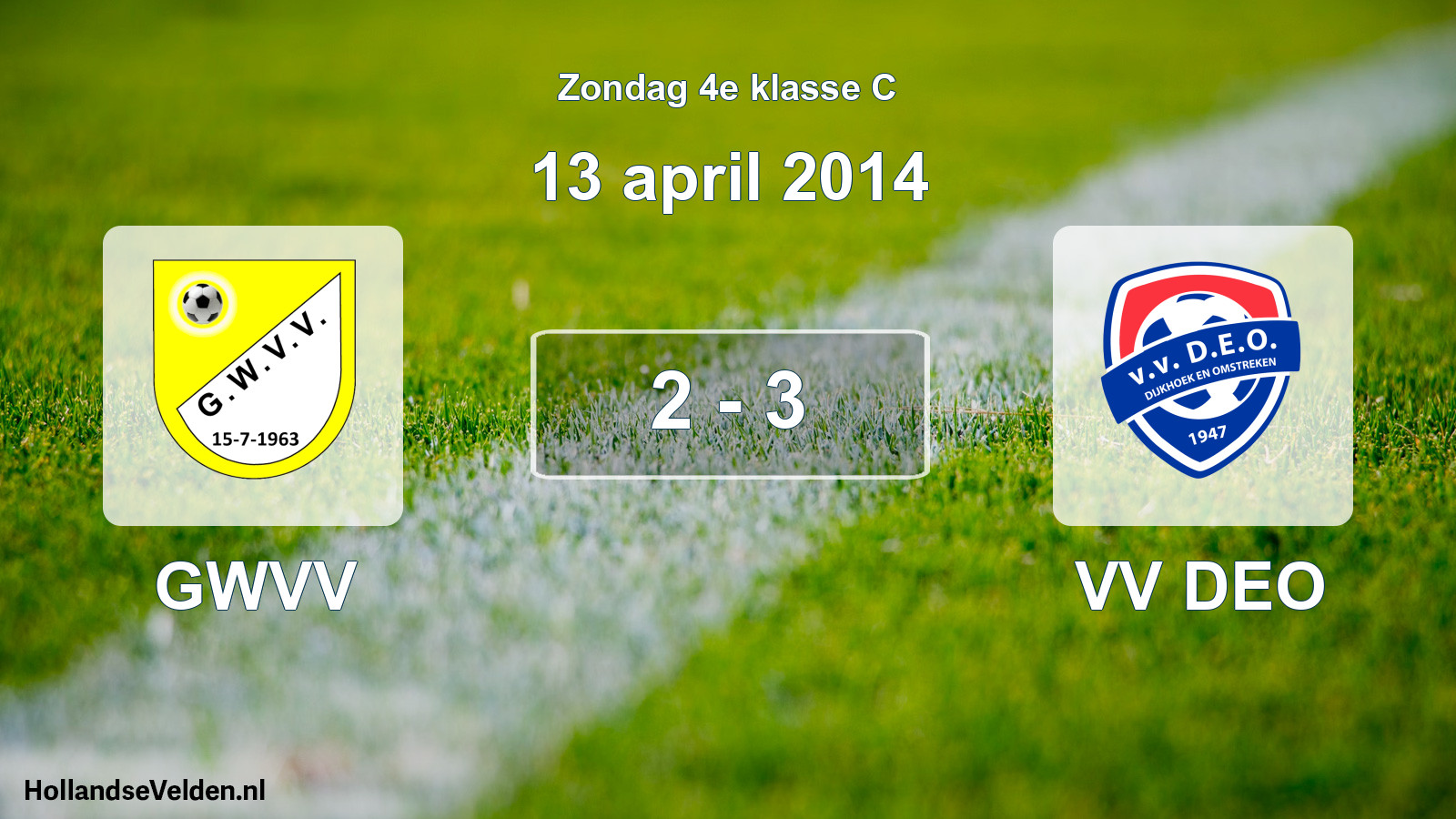 Total number of matches played: GWVV - VV DEO 2 - 3 (13 April 2014)