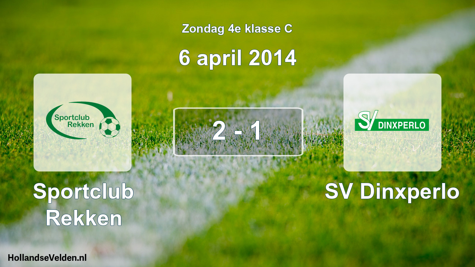 Total number of matches played: Sportclub Rekken - SV Dinxperlo 2 - 1 (6 April 2014)
