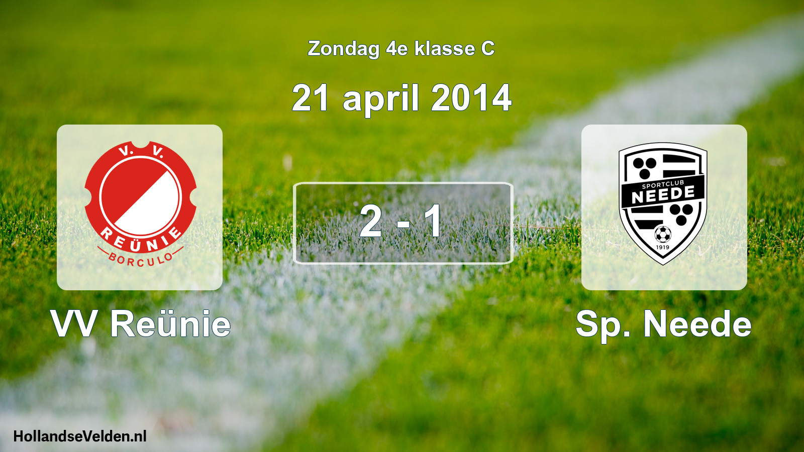 Total number of matches played: VV Reünie - Sp. Neede 2 - 1 (21 April 2014)