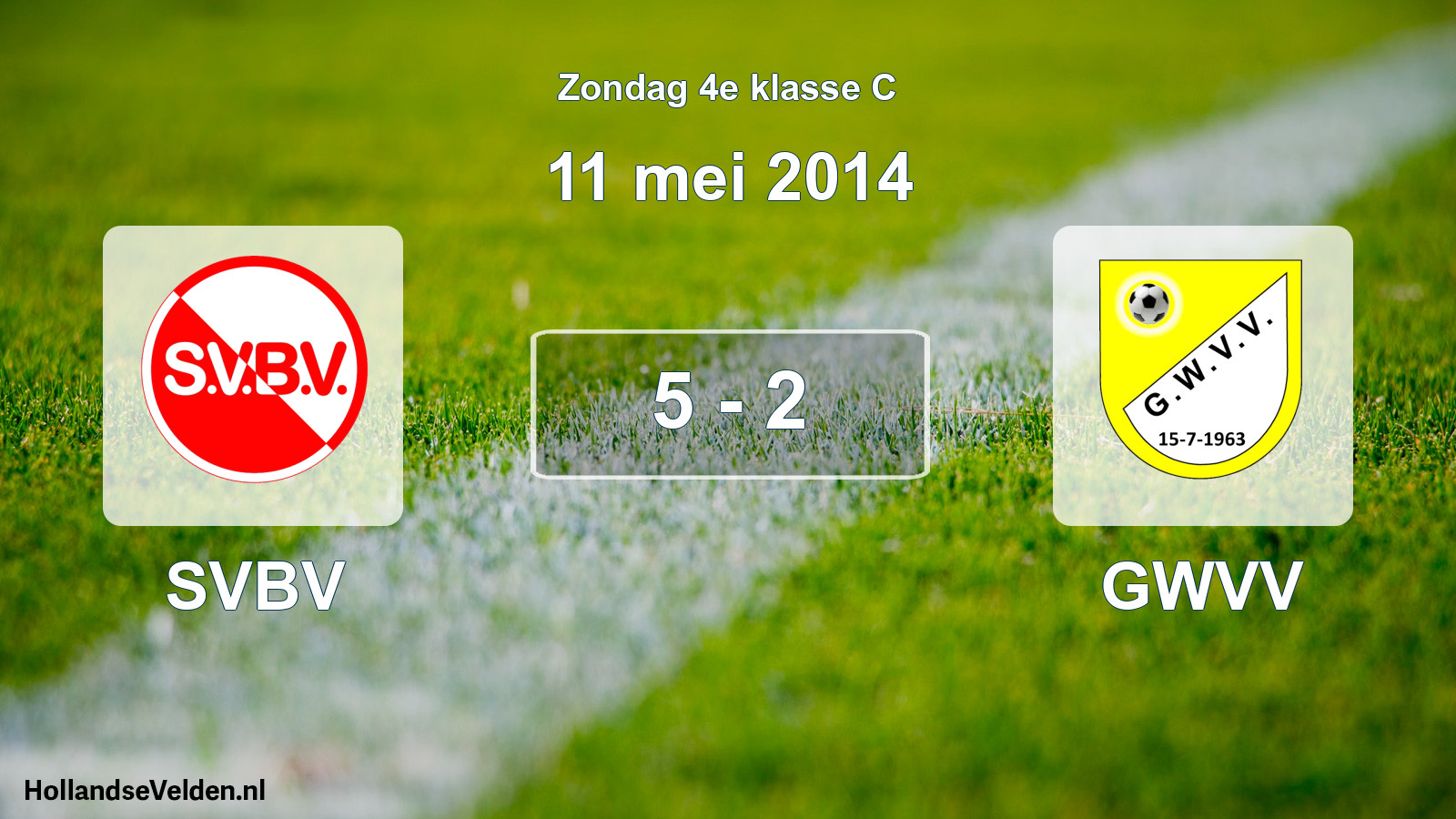 Total number of matches played: SVBV - GWVV 5 - 2 (11 May 2014)