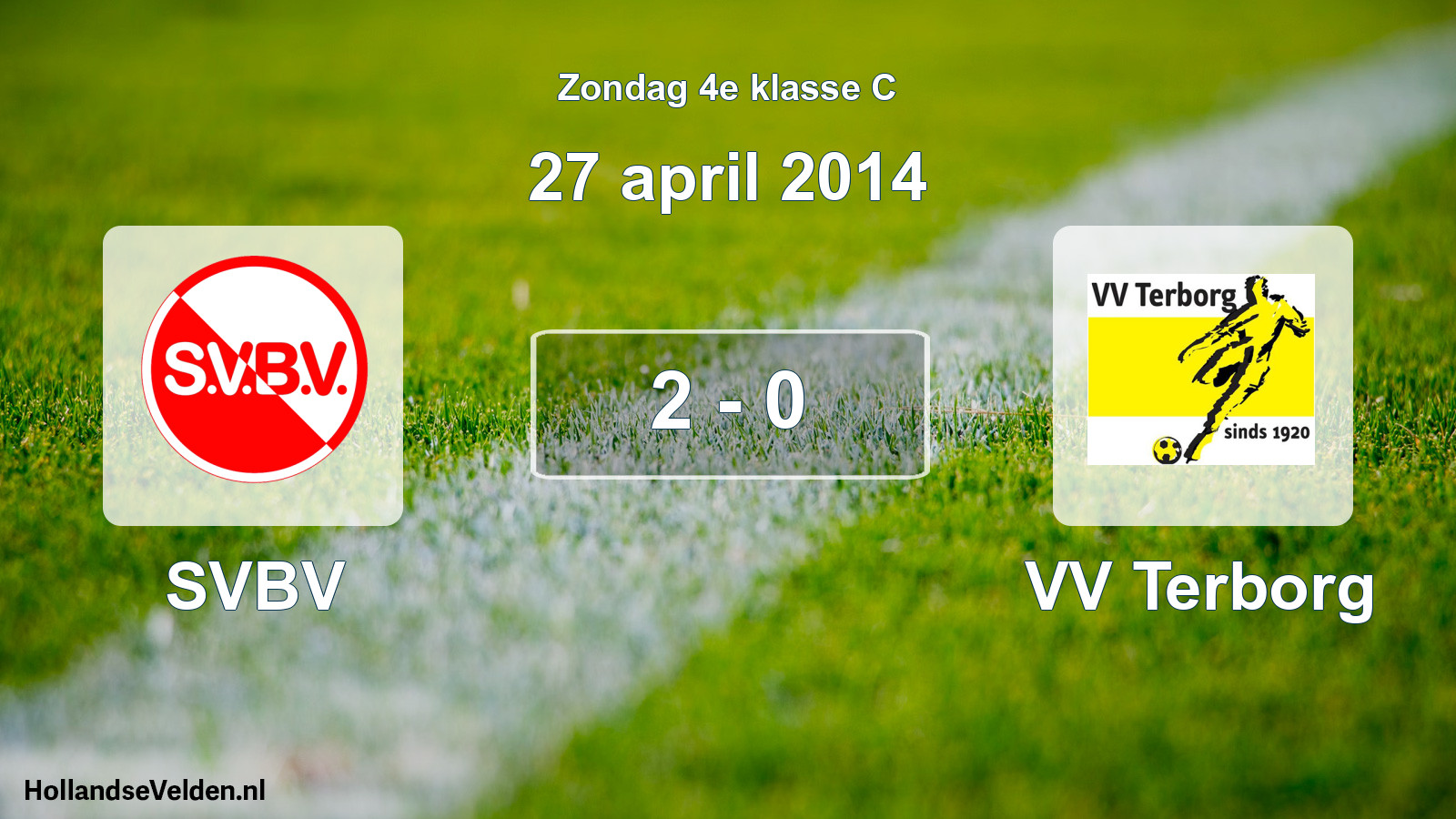 Total number of matches played: SVBV - VV Terborg 2 - 0 (27 April 2014)