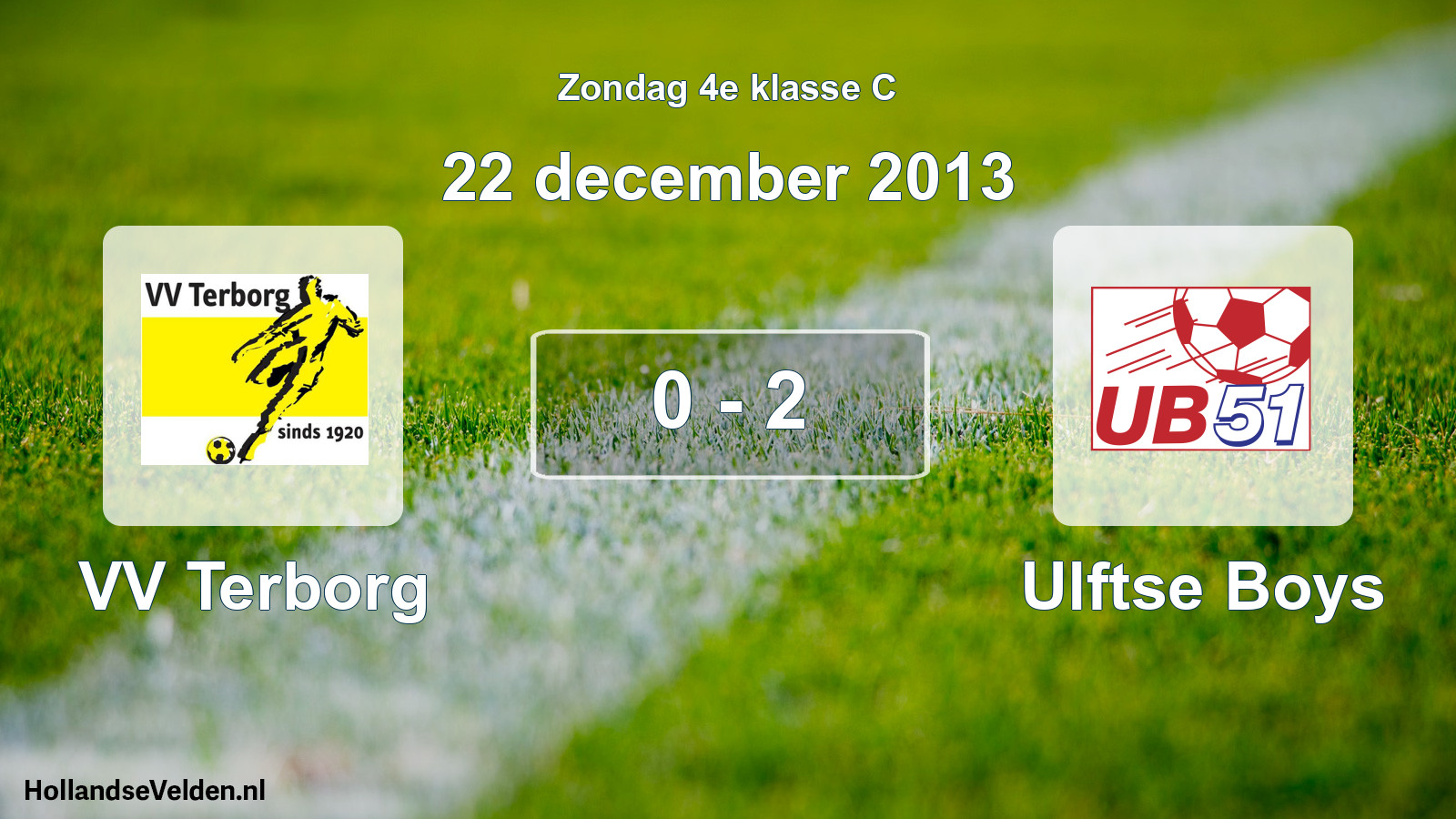 Total number of matches played: VV Terborg - Ulftse Boys 0 - 2 (22 December 2013)