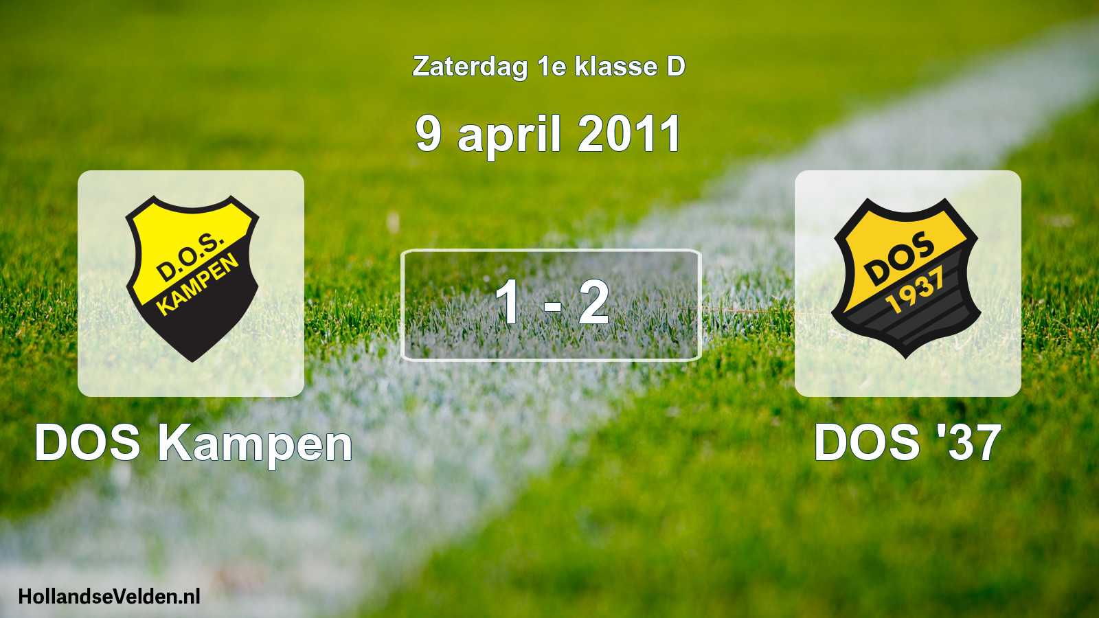 Total number of matches played: DOS Kampen - DOS '37 1 - 2 (9 April 2011)