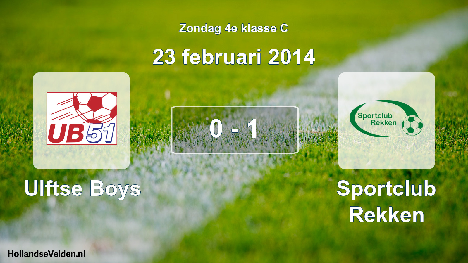 Total number of matches played: Ulftse Boys - Sportclub Rekken 0 - 1 (23 February 2014)