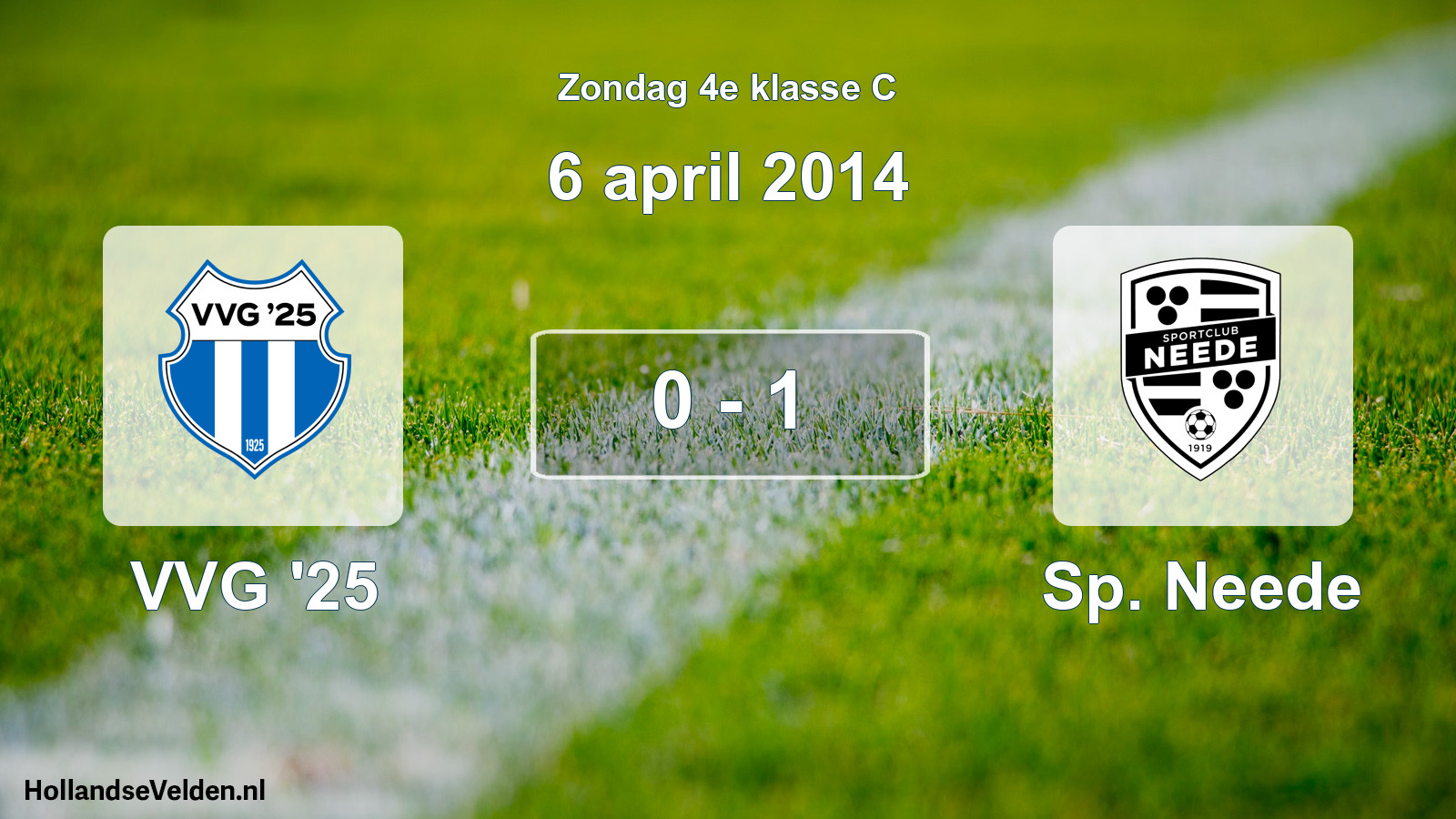 Total number of matches played: VVG '25 - Sp. Neede 0 - 1 (6 April 2014)