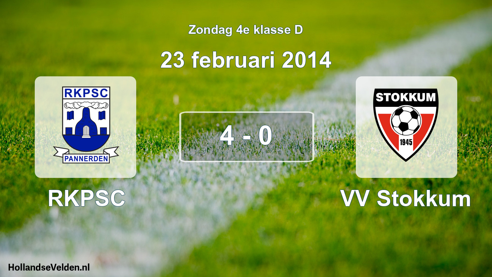 Total number of matches played: RKPSC - VV Stokkum 4 - 0 (23 February 2014)
