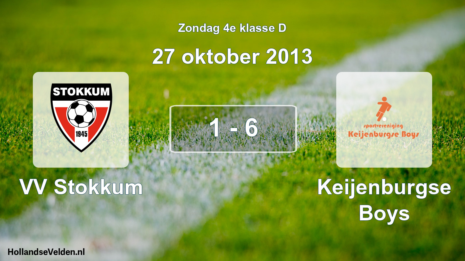 Total number of matches played: VV Stokkum - Keijenburgse Boys 1 - 6 (27 October 2013)