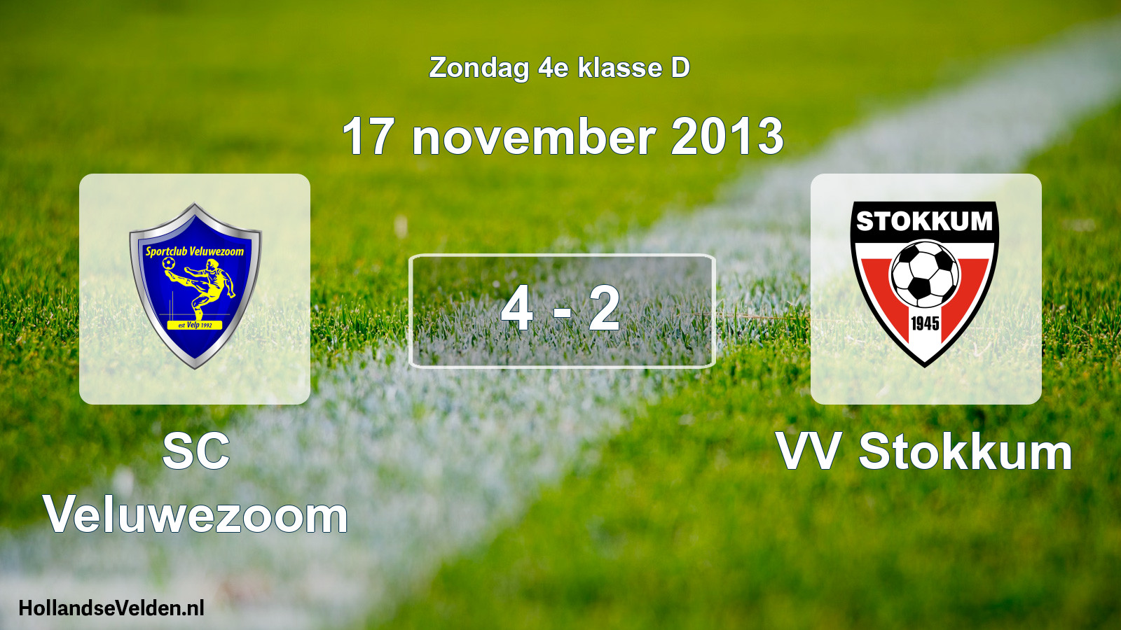 Total number of matches played: SC Veluwezoom - VV Stokkum 4 - 2 (17 November 2013)