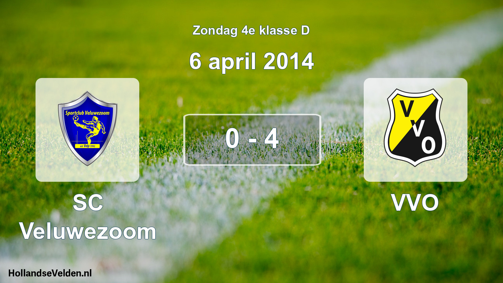 Total number of matches played: SC Veluwezoom - VVO 0 - 4 (6 April 2014)