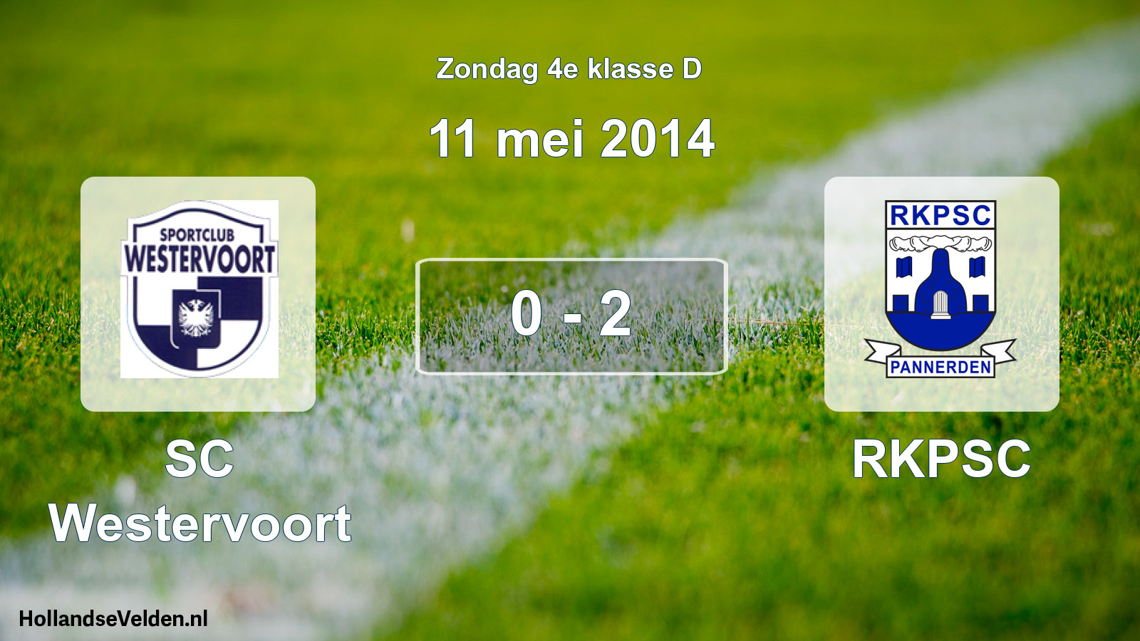 Total number of matches played: SC Westervoort - RKPSC 0 - 2 (11 May 2014)
