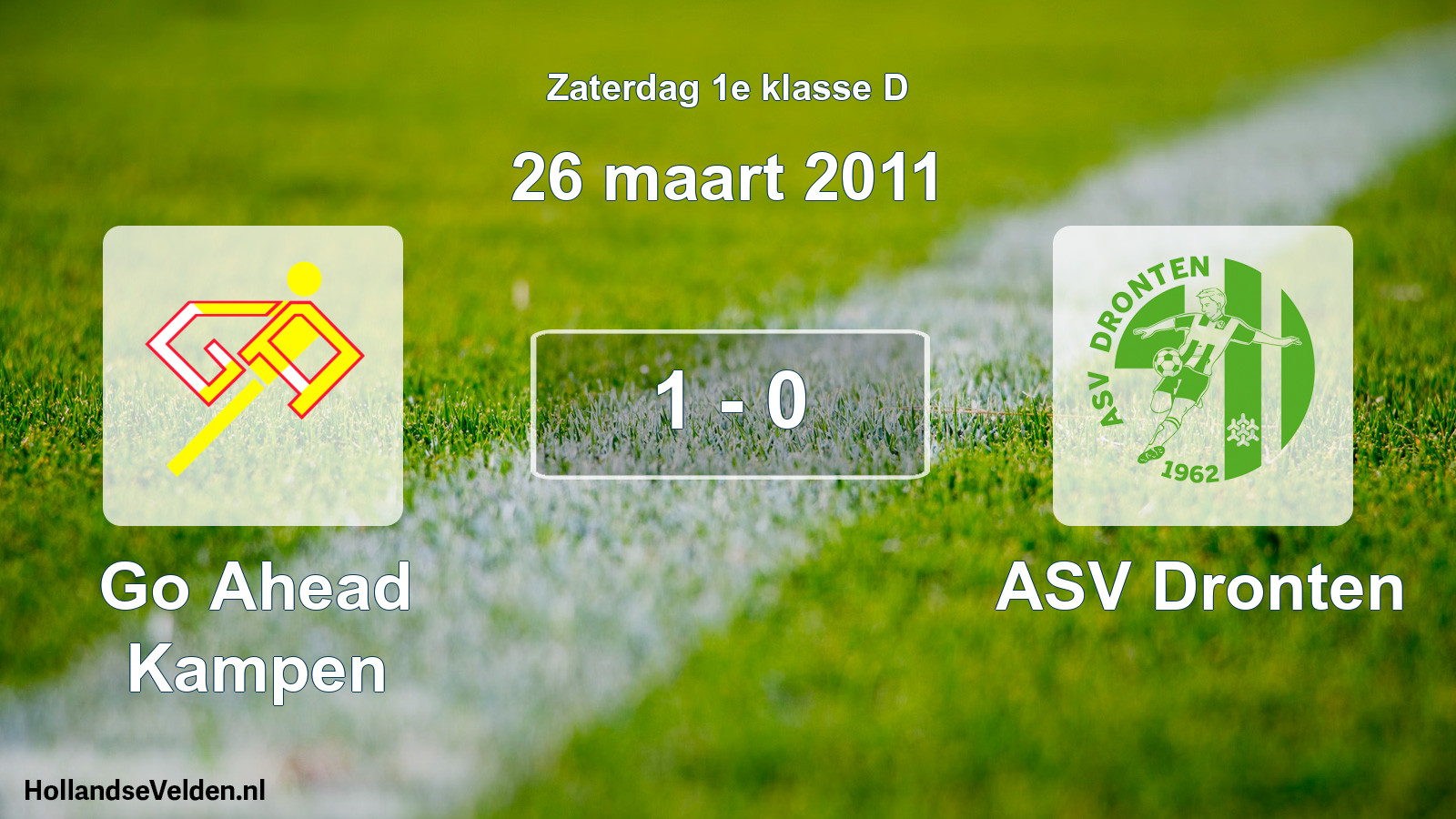 Total number of matches played: Go Ahead Kampen - ASV Dronten 1 - 0 (26 March 2011)