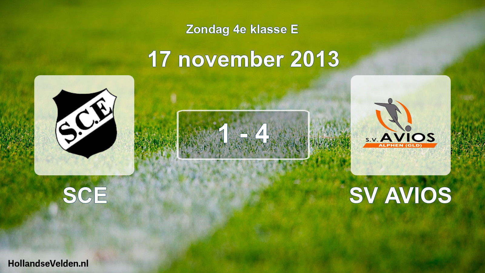 Total number of matches played: SCE - SV AVIOS 1 - 4 (17 November 2013)