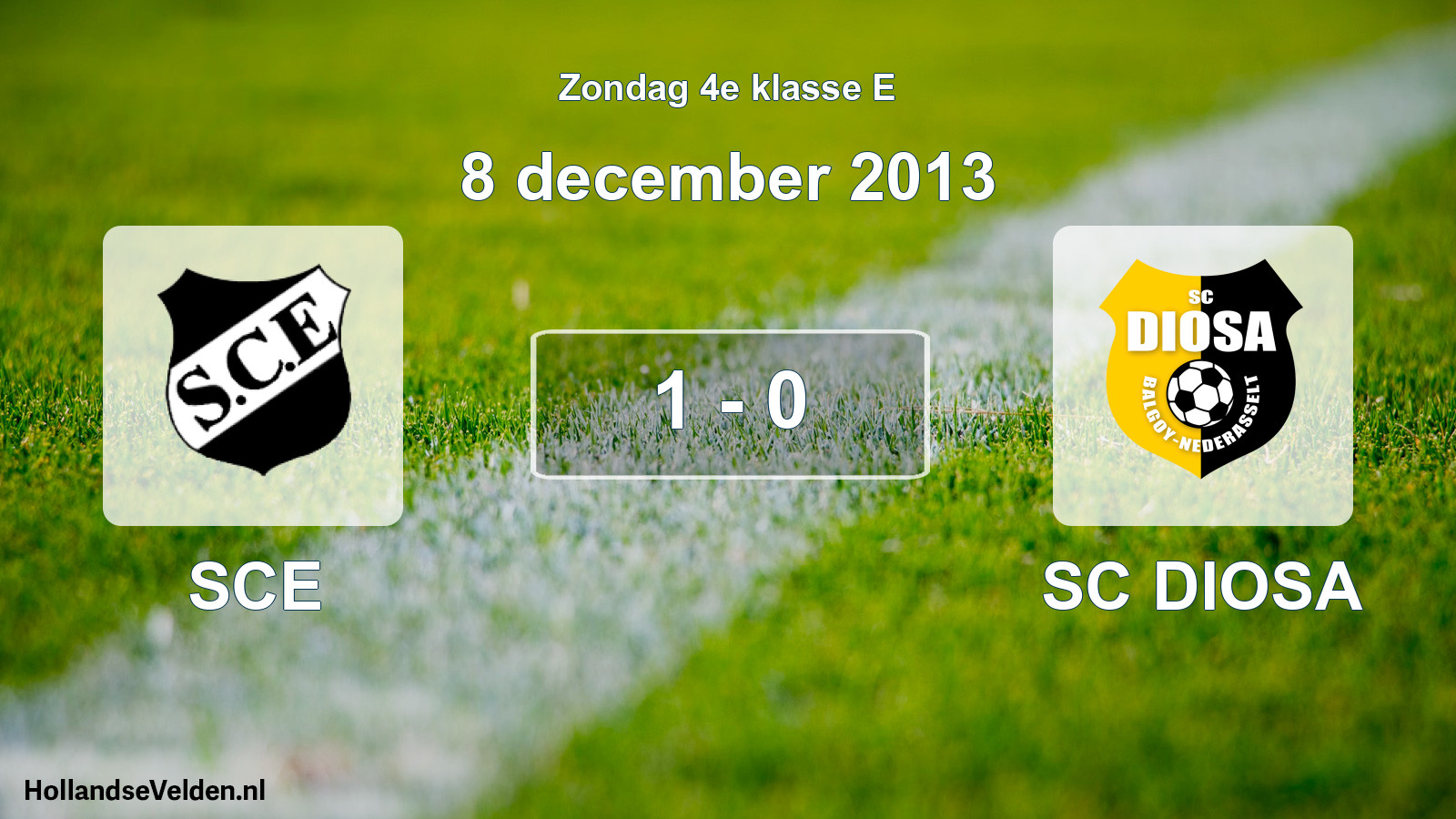 Total number of matches played: SCE - SC DIOSA 1 - 0 (8 December 2013)